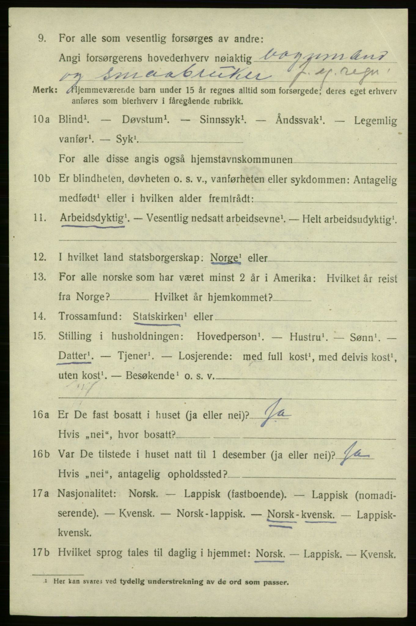 SATØ, 1920 census for Vadsø, 1920, p. 2172
