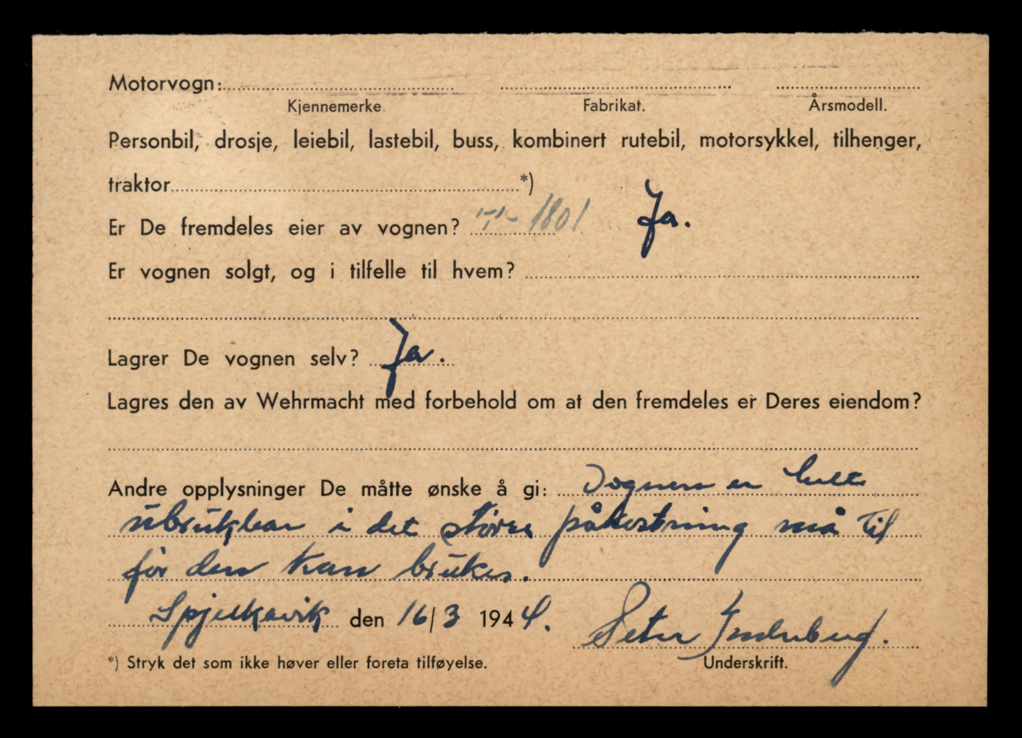 Møre og Romsdal vegkontor - Ålesund trafikkstasjon, SAT/A-4099/F/Fe/L0015: Registreringskort for kjøretøy T 1700 - T 1850, 1927-1998, p. 2062