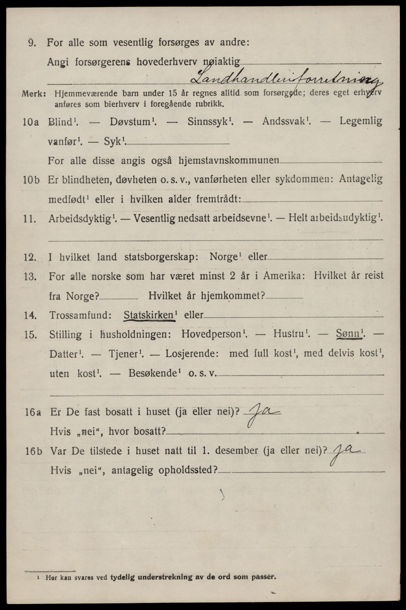 SAST, 1920 census for Rennesøy, 1920, p. 1005