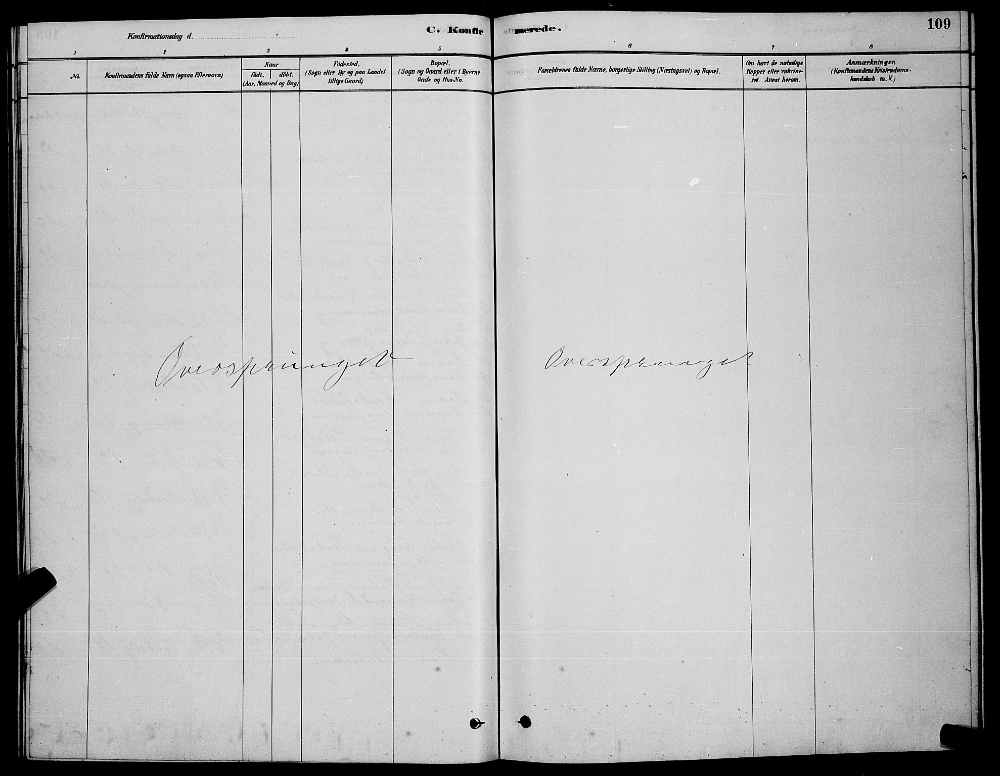 Skjervøy sokneprestkontor, AV/SATØ-S-1300/H/Ha/Hab/L0020klokker: Parish register (copy) no. 20, 1878-1892, p. 109