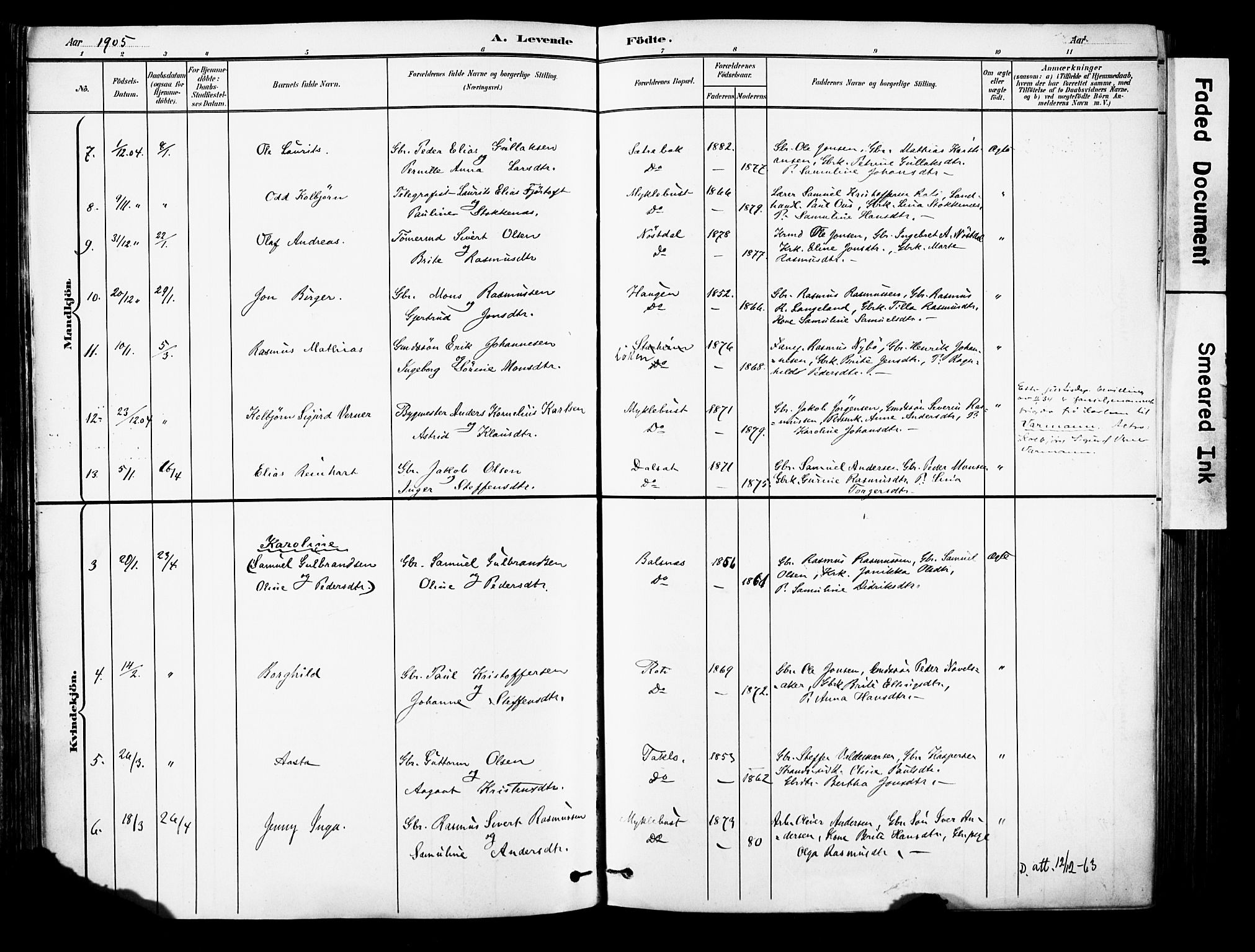 Eid sokneprestembete, AV/SAB-A-82301/H/Haa/Haab/L0001: Parish register (official) no. B 1, 1879-1906