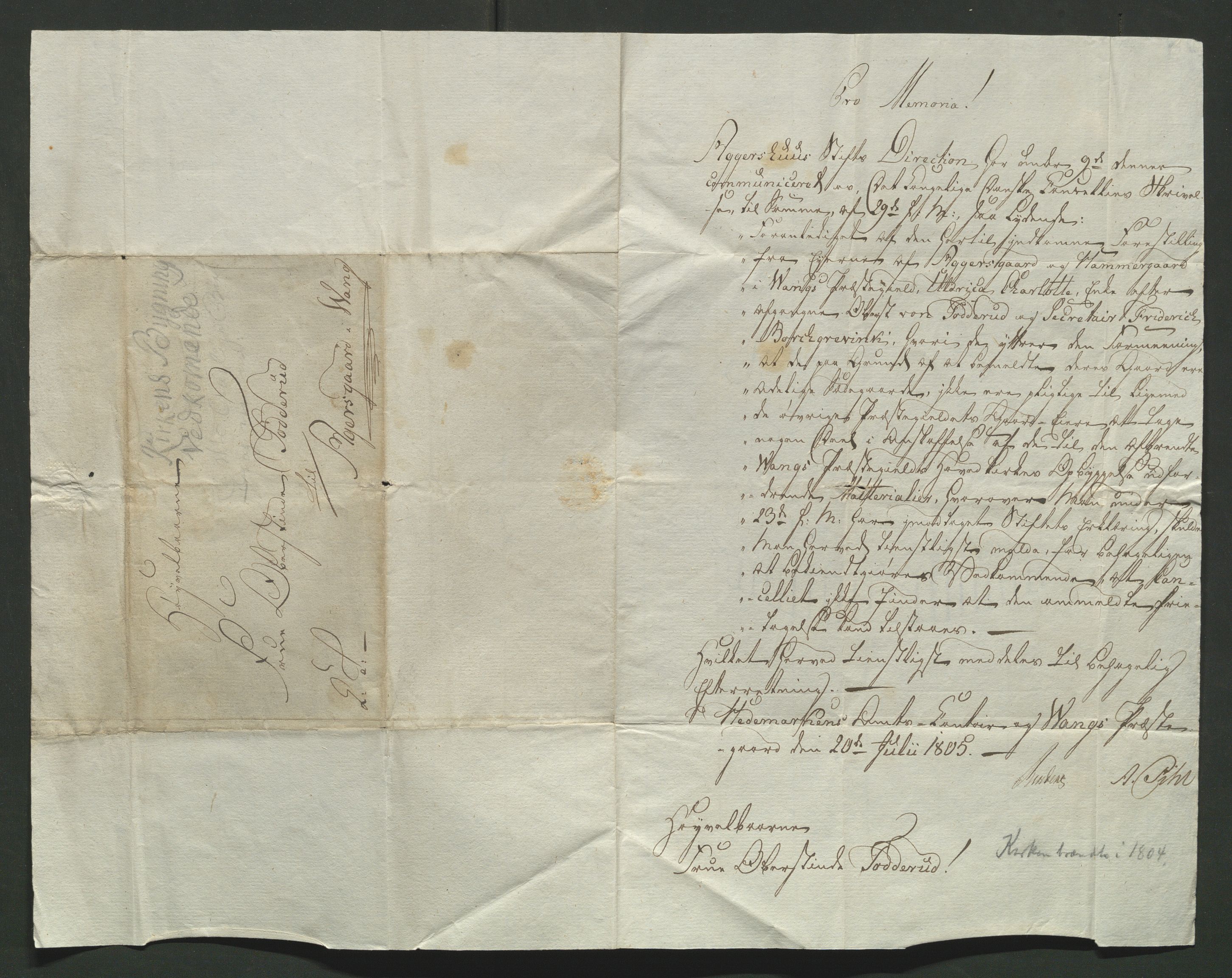 Åker i Vang, Hedmark, og familien Todderud, AV/SAH-ARK-010/E/Ec/L0001: Korrespondanse ordnet etter emne, 1772-1907, p. 149