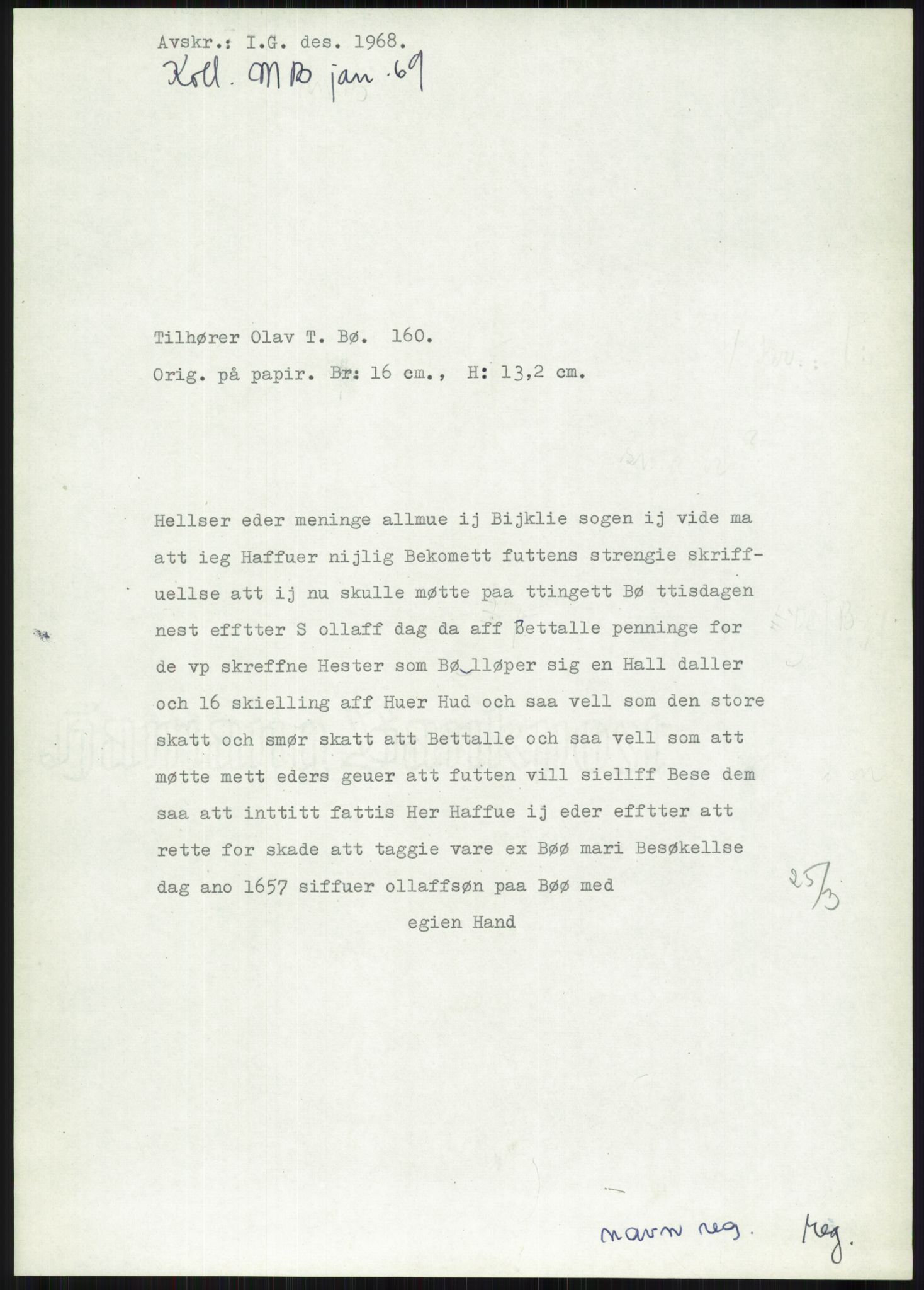 Samlinger til kildeutgivelse, Diplomavskriftsamlingen, AV/RA-EA-4053/H/Ha, p. 715