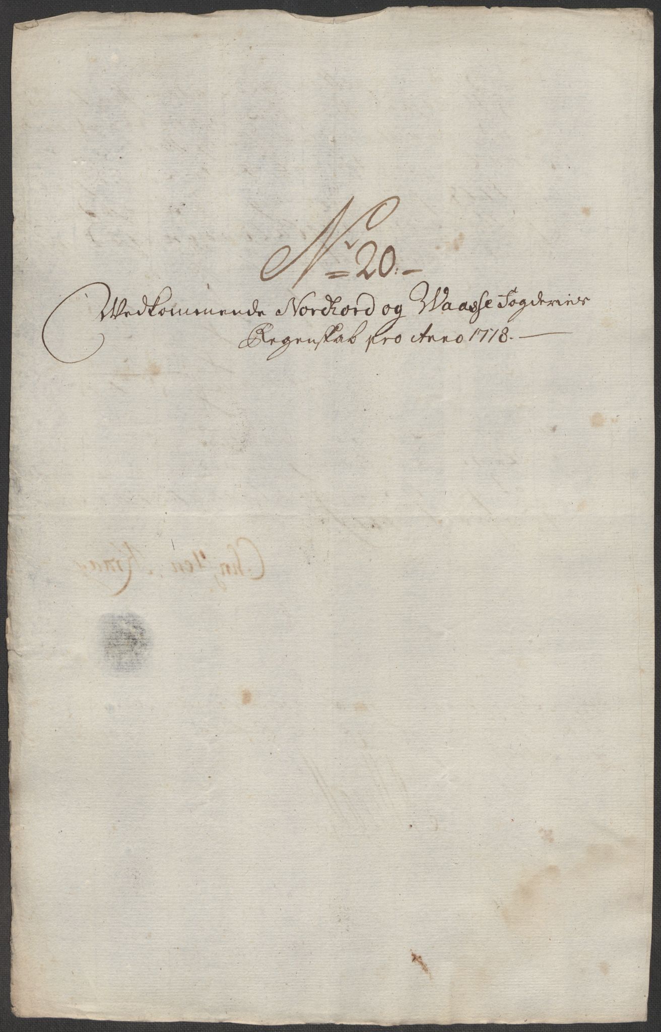 Rentekammeret inntil 1814, Reviderte regnskaper, Fogderegnskap, AV/RA-EA-4092/R51/L3202: Fogderegnskap Nordhordland og Voss, 1718, p. 95