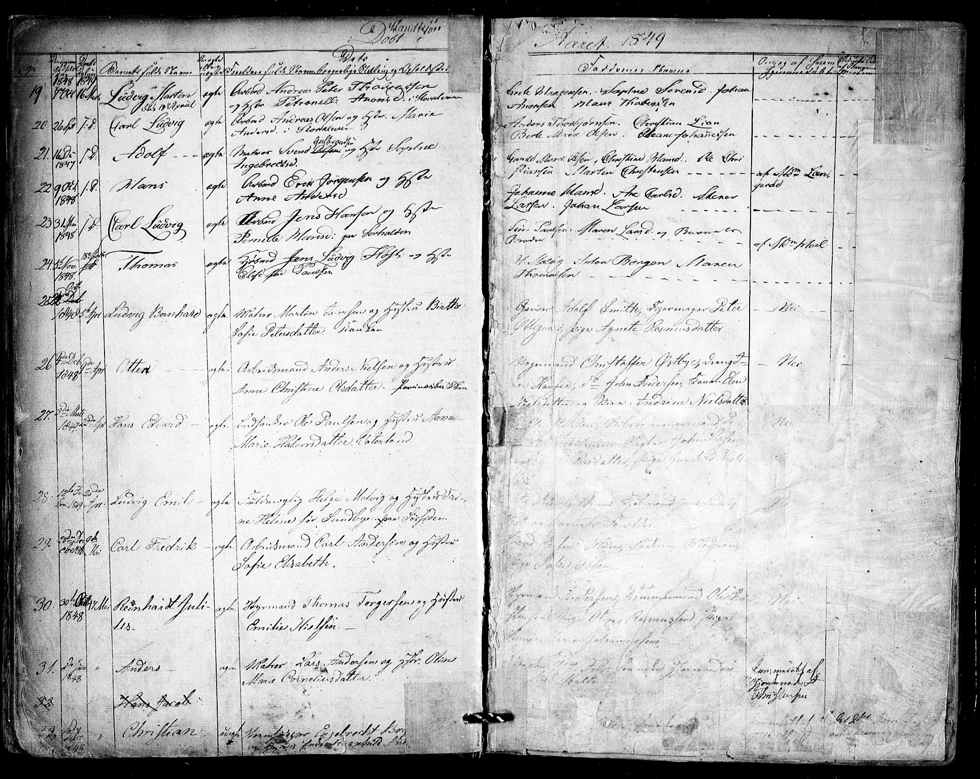 Halden prestekontor Kirkebøker, AV/SAO-A-10909/F/Fa/L0006: Parish register (official) no. I 6, 1845-1856, p. 23