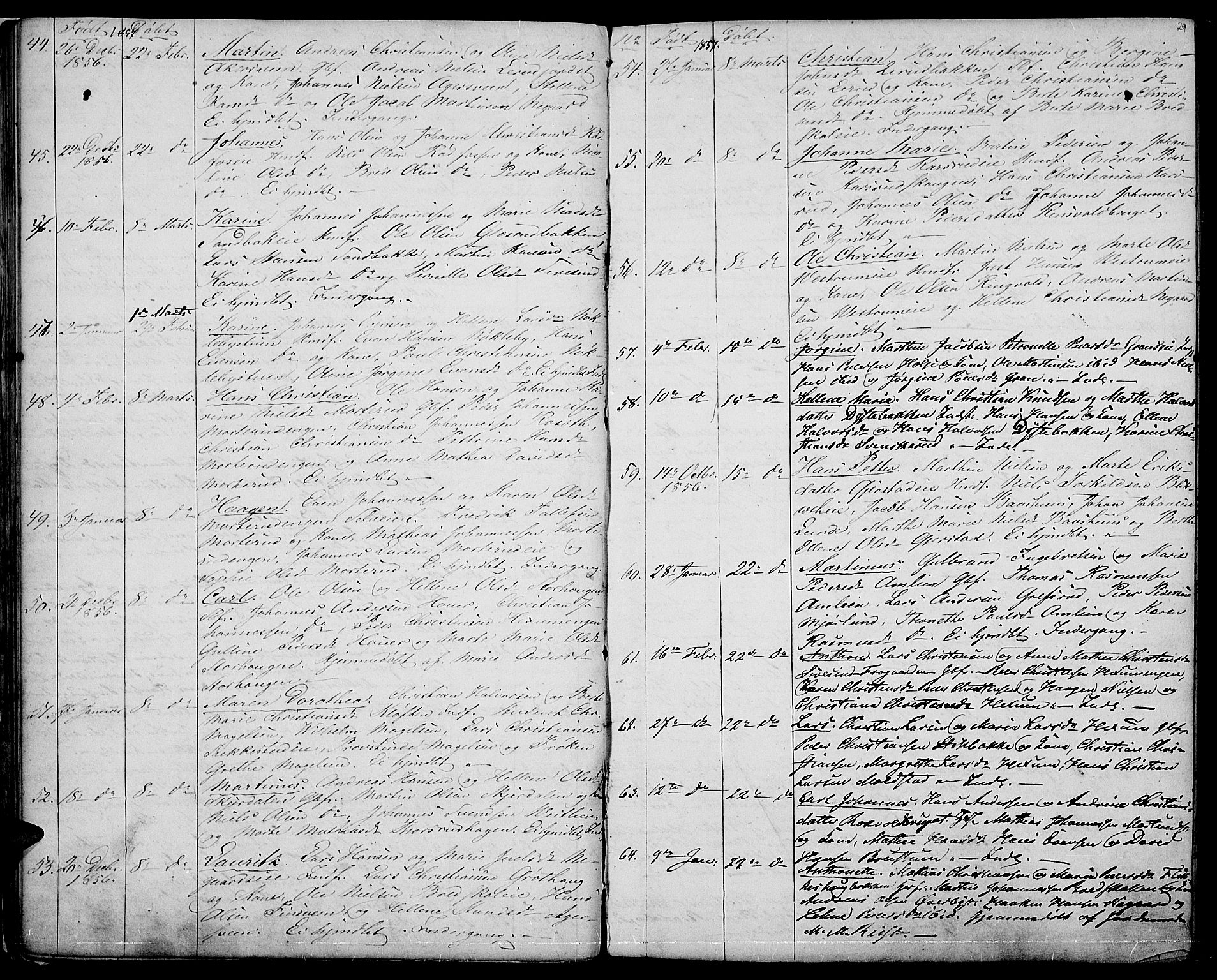 Vestre Toten prestekontor, AV/SAH-PREST-108/H/Ha/Hab/L0005: Parish register (copy) no. 5, 1854-1870, p. 29