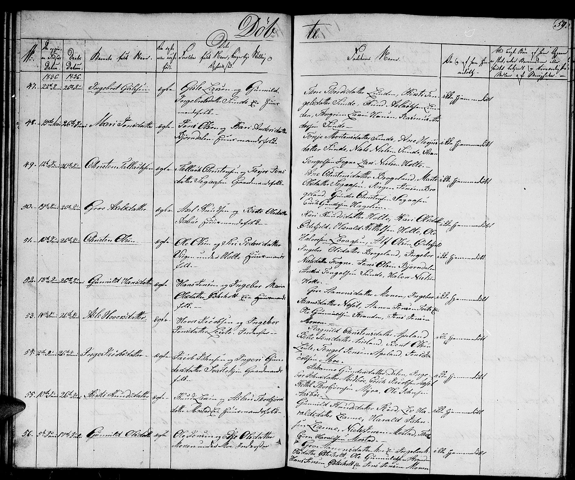 Gjerstad sokneprestkontor, AV/SAK-1111-0014/F/Fb/Fba/L0003: Parish register (copy) no. B 3, 1829-1844, p. 59