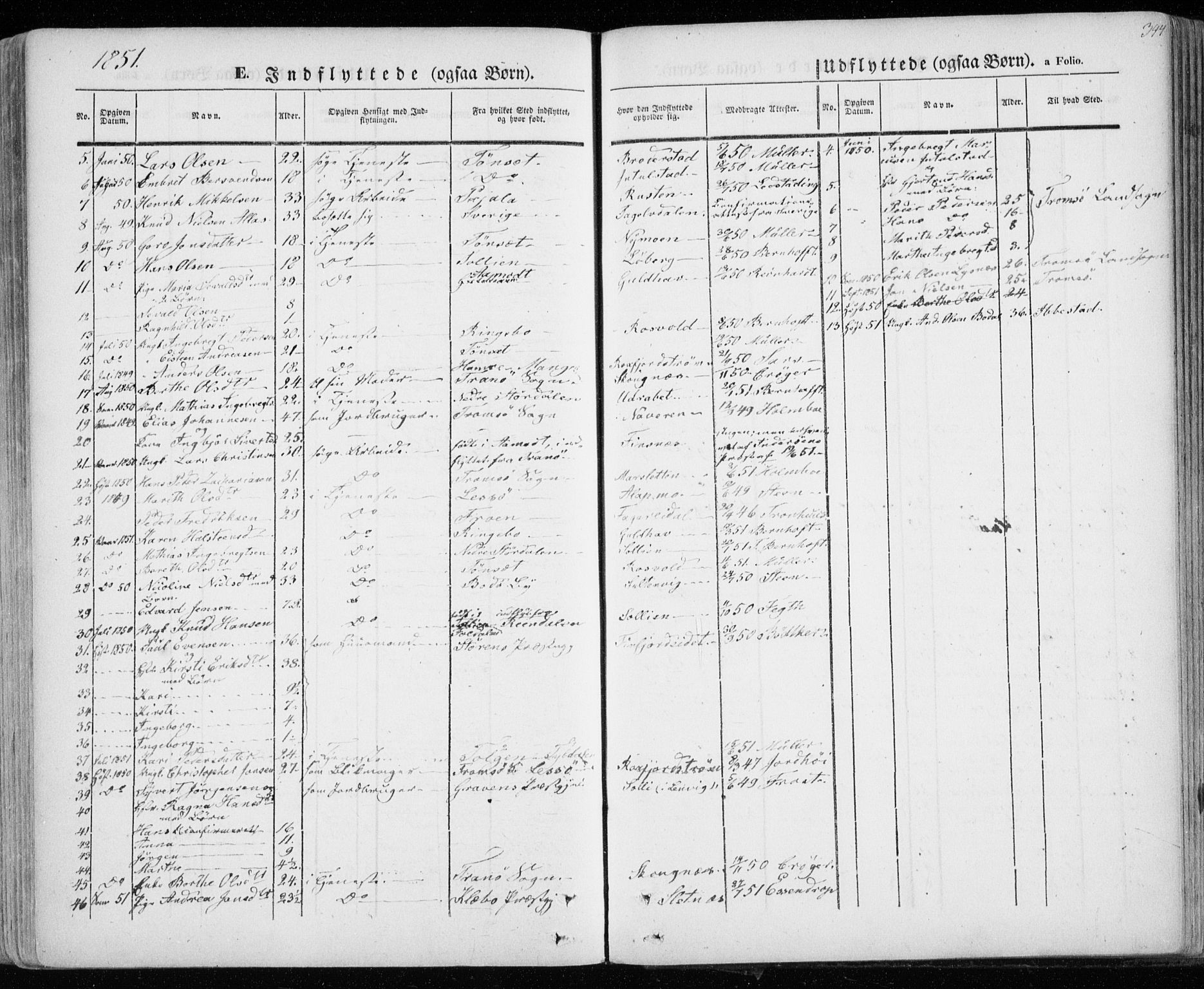 Lenvik sokneprestembete, AV/SATØ-S-1310/H/Ha/Haa/L0006kirke: Parish register (official) no. 6, 1845-1854, p. 344