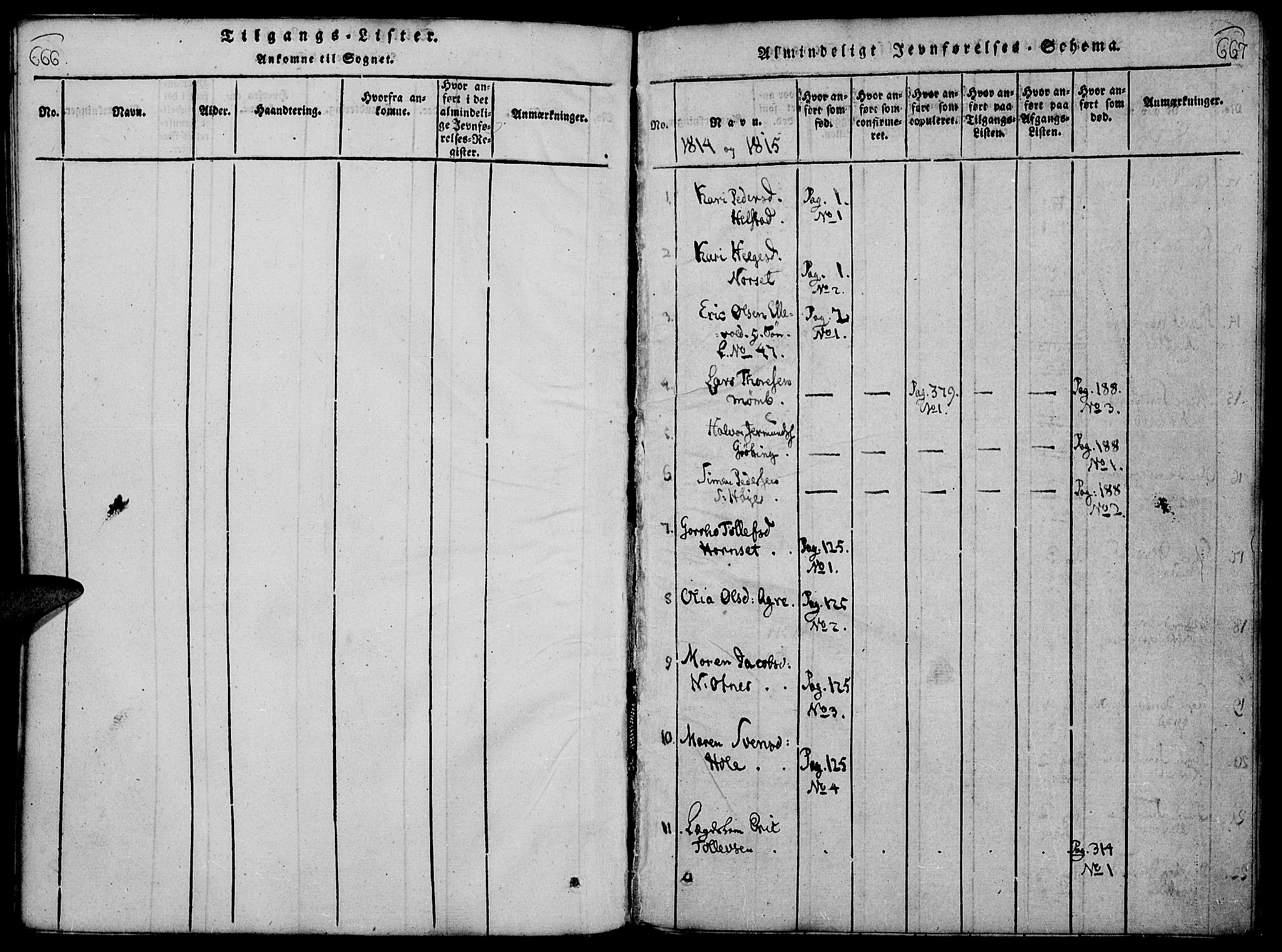 Rendalen prestekontor, SAH/PREST-054/H/Ha/Haa/L0003: Parish register (official) no. 3, 1815-1829, p. 666-667