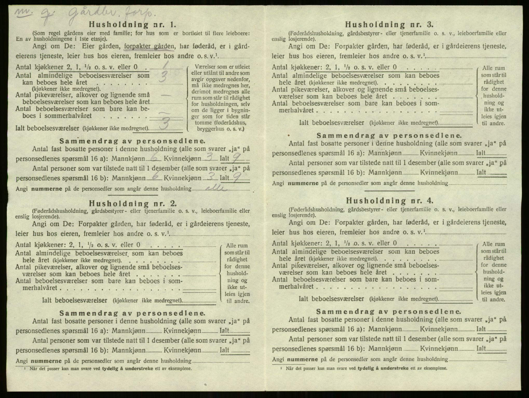 SAO, 1920 census for Hurdal, 1920, p. 695