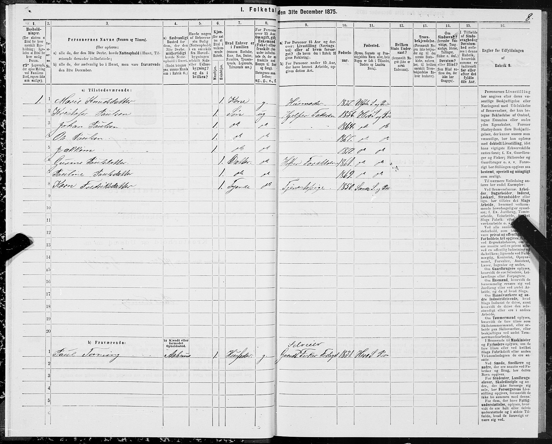 SAT, 1875 census for 1515P Herøy, 1875, p. 4008