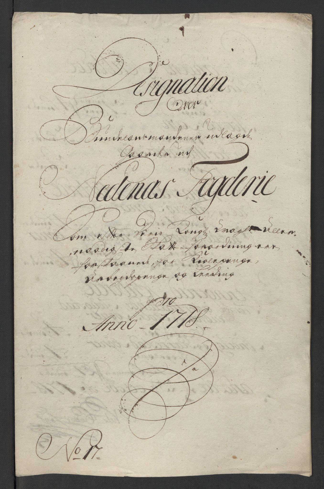 Rentekammeret inntil 1814, Reviderte regnskaper, Fogderegnskap, AV/RA-EA-4092/R39/L2327: Fogderegnskap Nedenes, 1718, p. 258