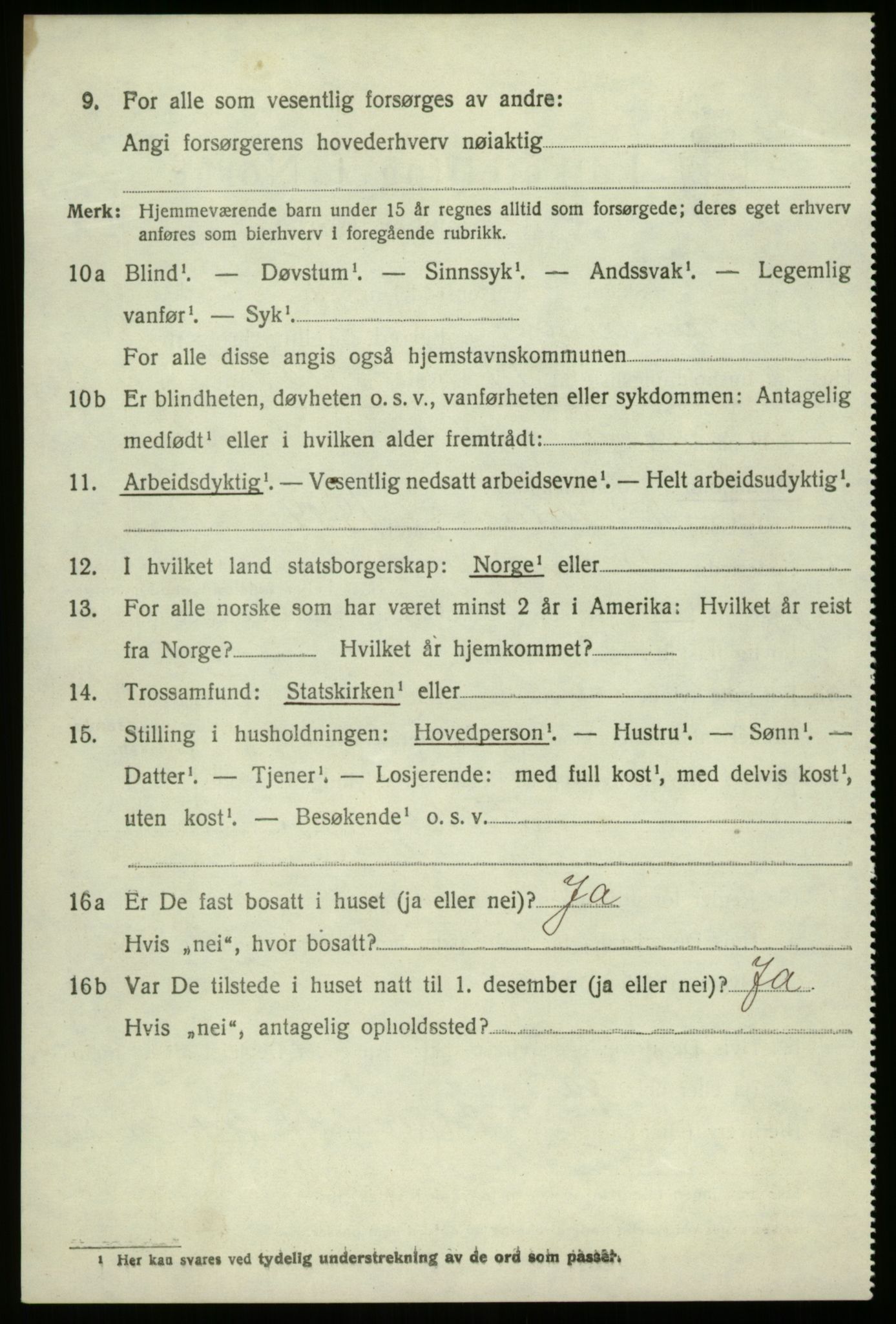 SAB, 1920 census for Bremanger, 1920, p. 5027