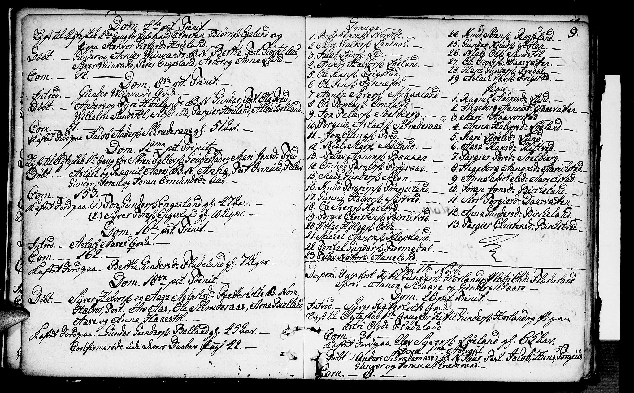 Herefoss sokneprestkontor, AV/SAK-1111-0019/F/Fa/Fab/L0002: Parish register (official) no. A 2, 1780-1816, p. 9