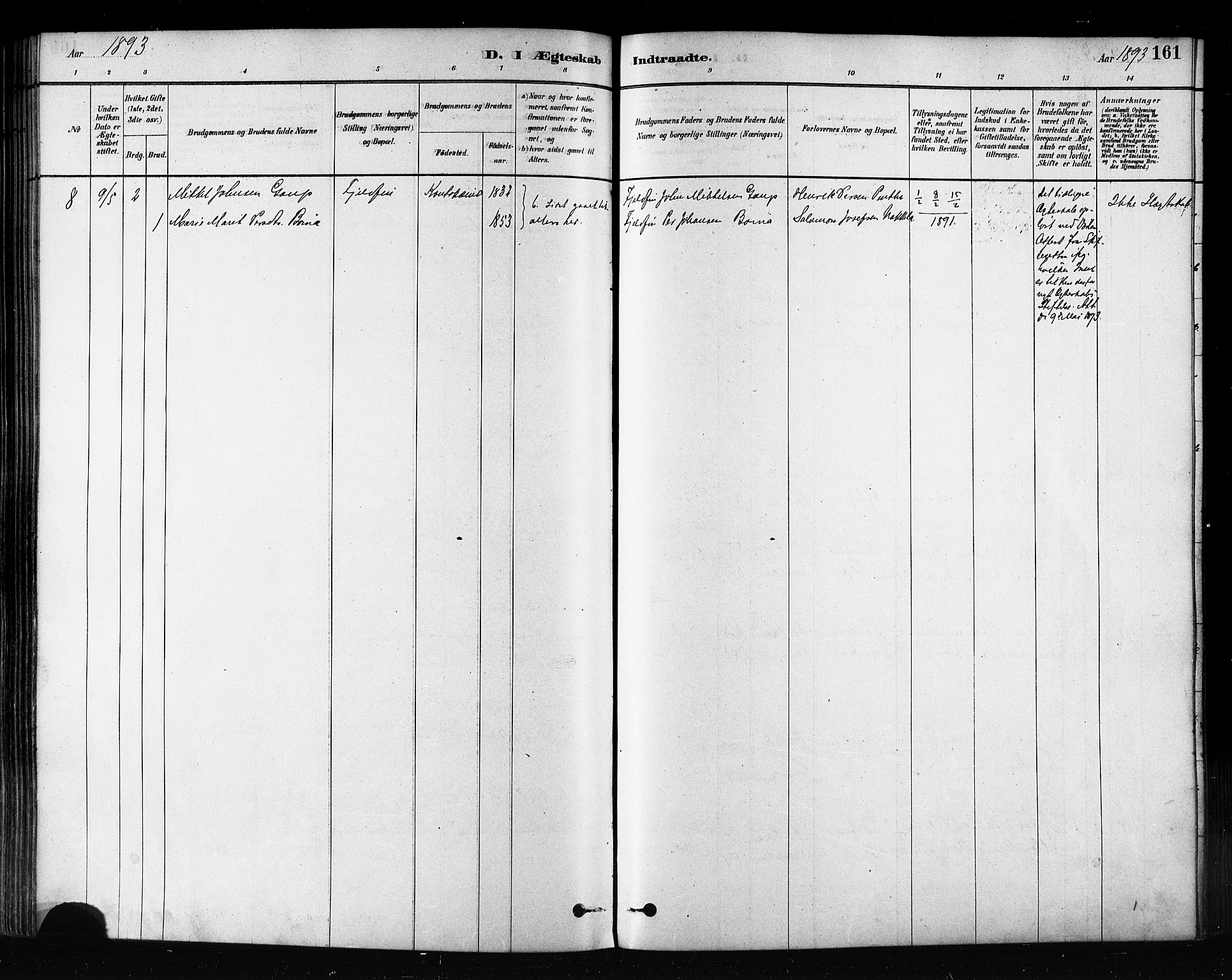 Kautokeino sokneprestembete, AV/SATØ-S-1340/H/Ha/L0004.kirke: Parish register (official) no. 4, 1877-1896, p. 161