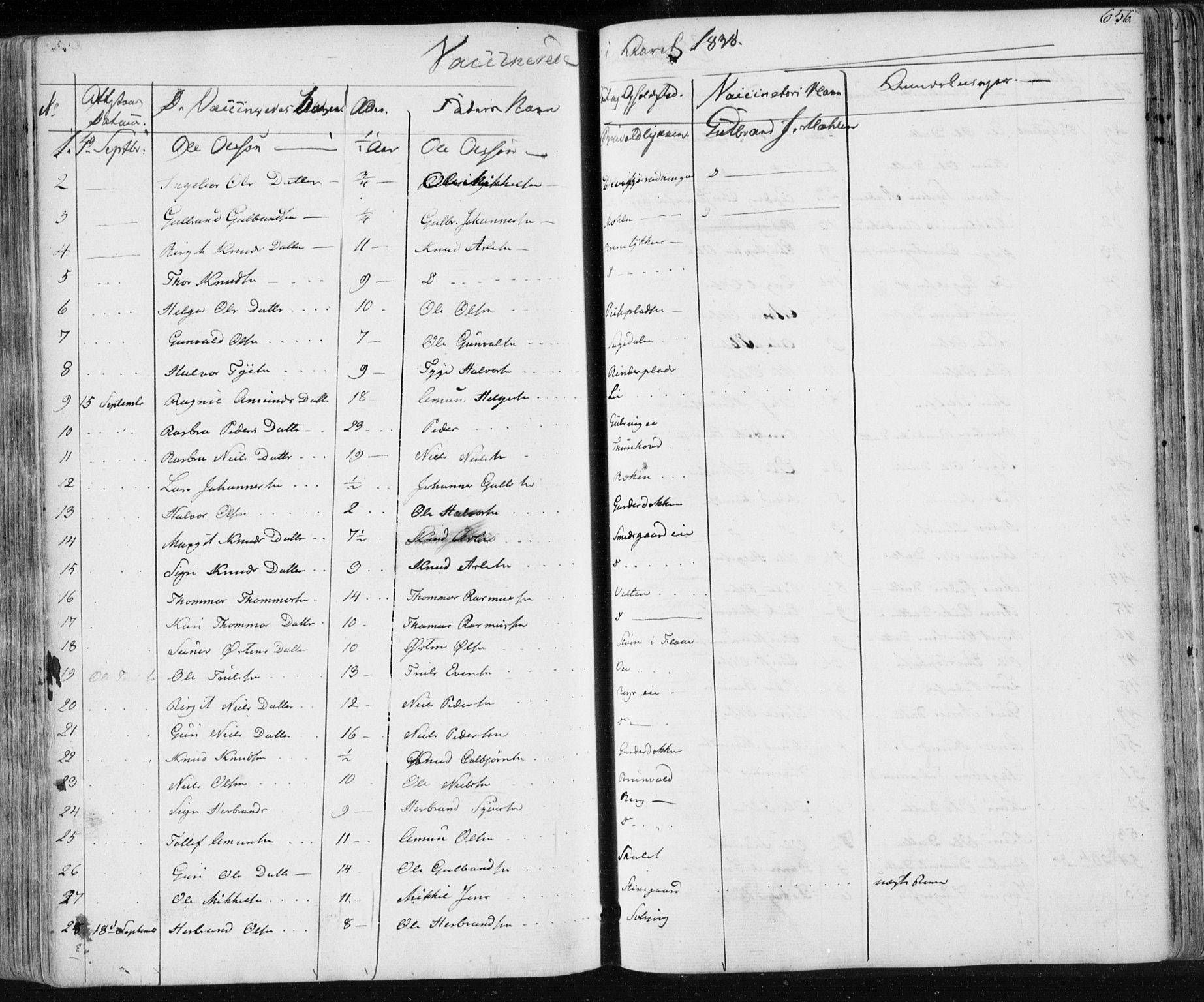Nes kirkebøker, SAKO/A-236/F/Fa/L0009: Parish register (official) no. 9, 1834-1863, p. 656