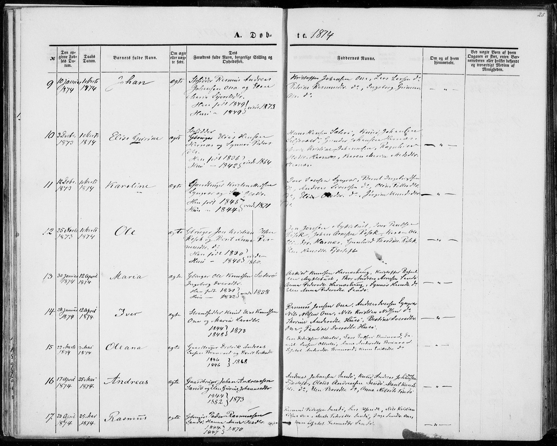 Ministerialprotokoller, klokkerbøker og fødselsregistre - Møre og Romsdal, AV/SAT-A-1454/561/L0728: Parish register (official) no. 561A02, 1858-1878, p. 28