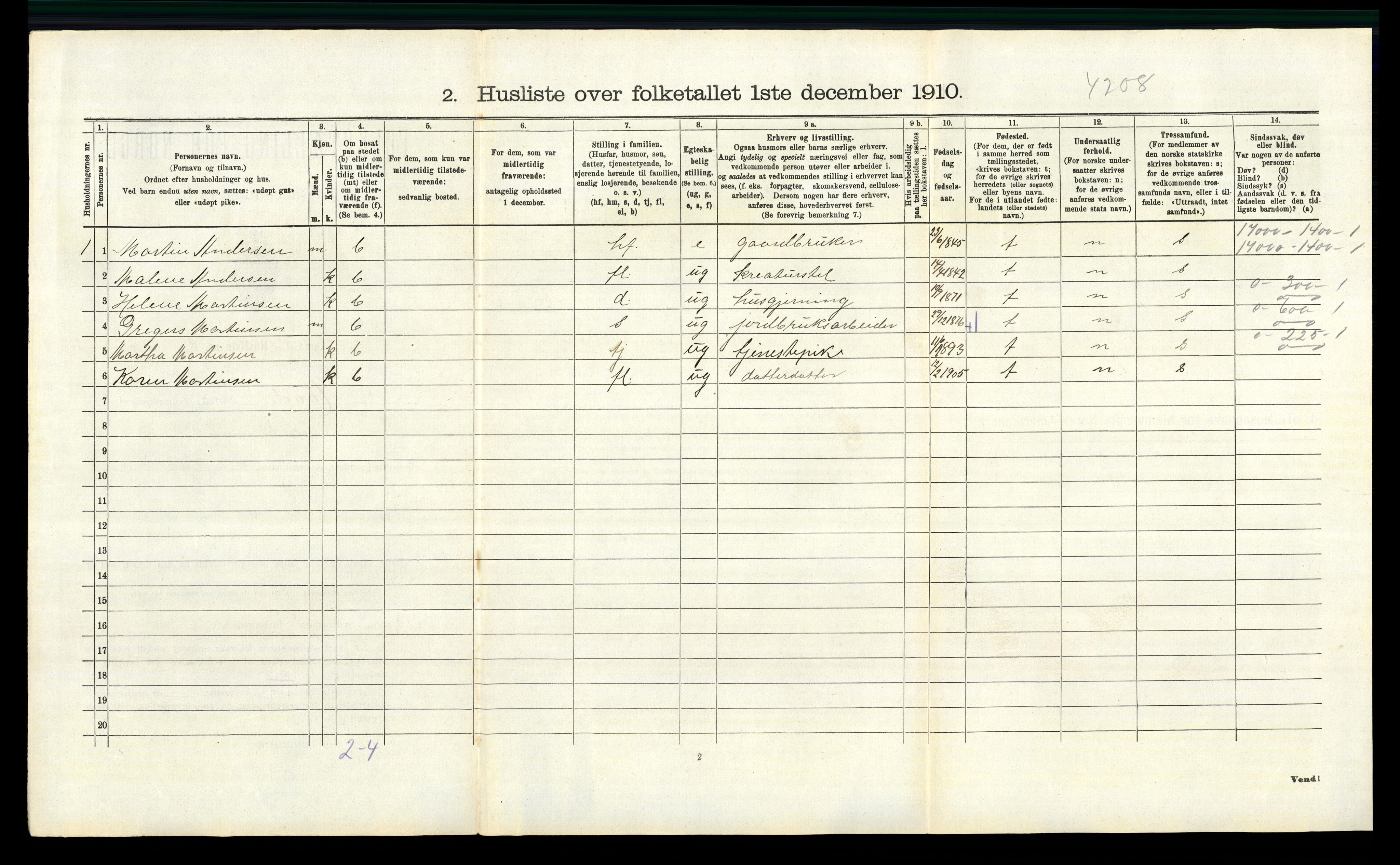 RA, 1910 census for Råde, 1910, p. 241