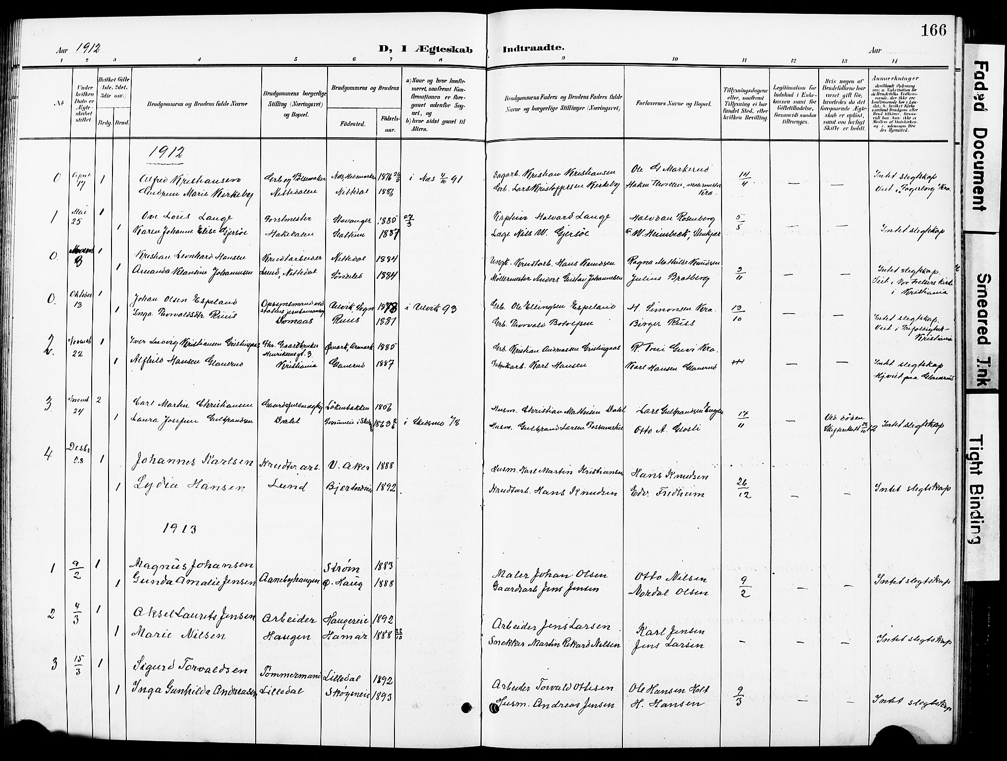 Nittedal prestekontor Kirkebøker, SAO/A-10365a/G/Ga/L0003: Parish register (copy) no. I 3, 1902-1929, p. 166