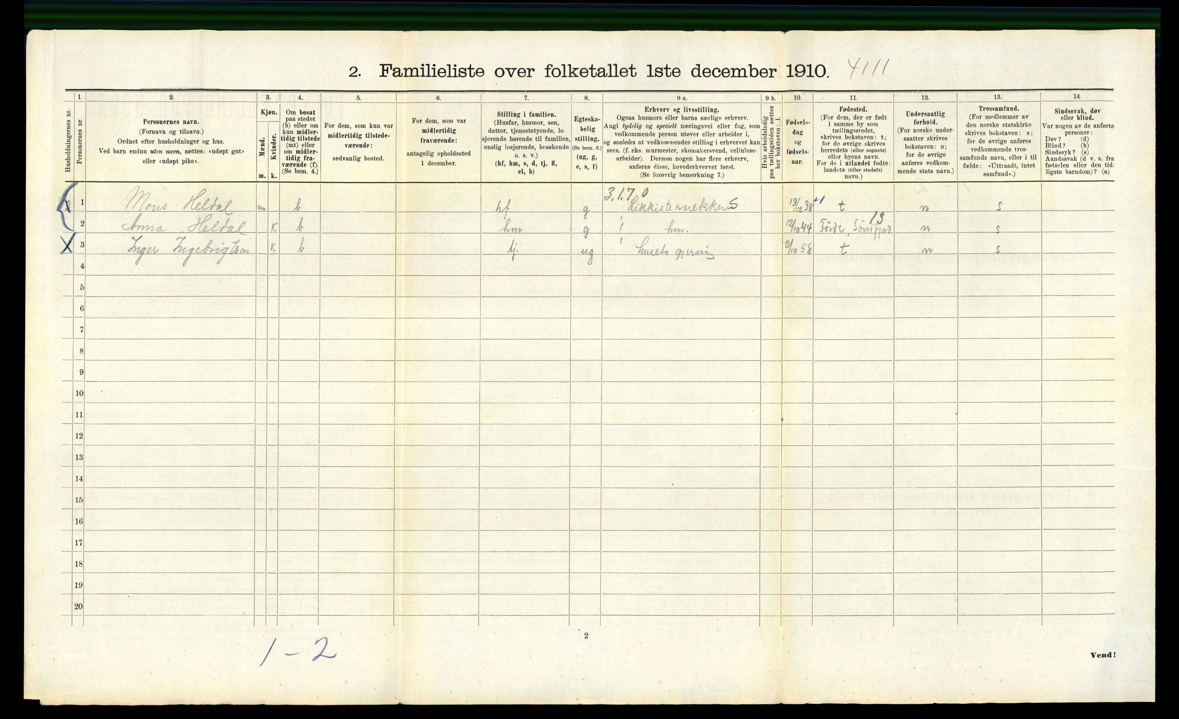 RA, 1910 census for Bergen, 1910, p. 19702