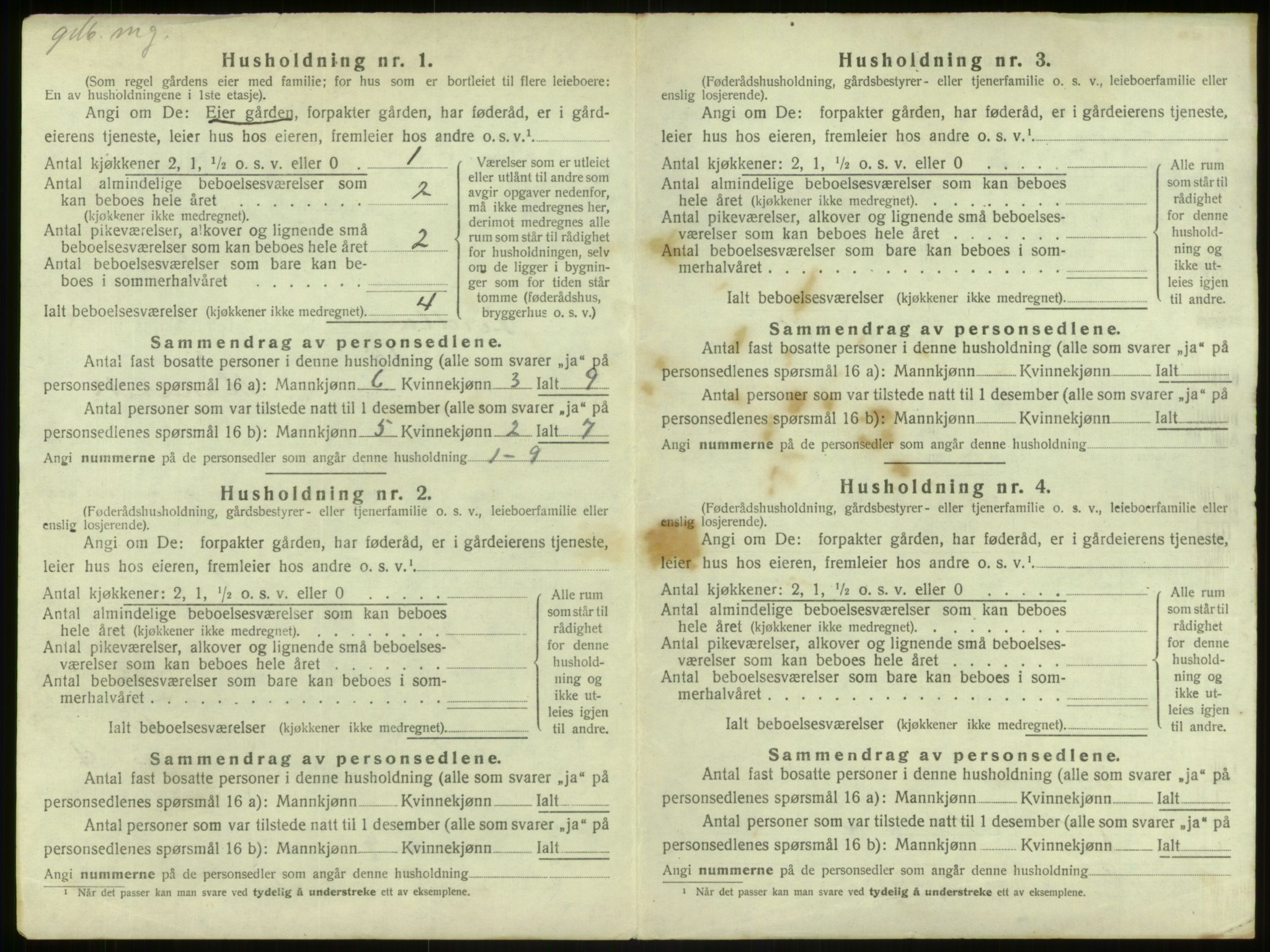 SAB, 1920 census for Herdla, 1920, p. 437