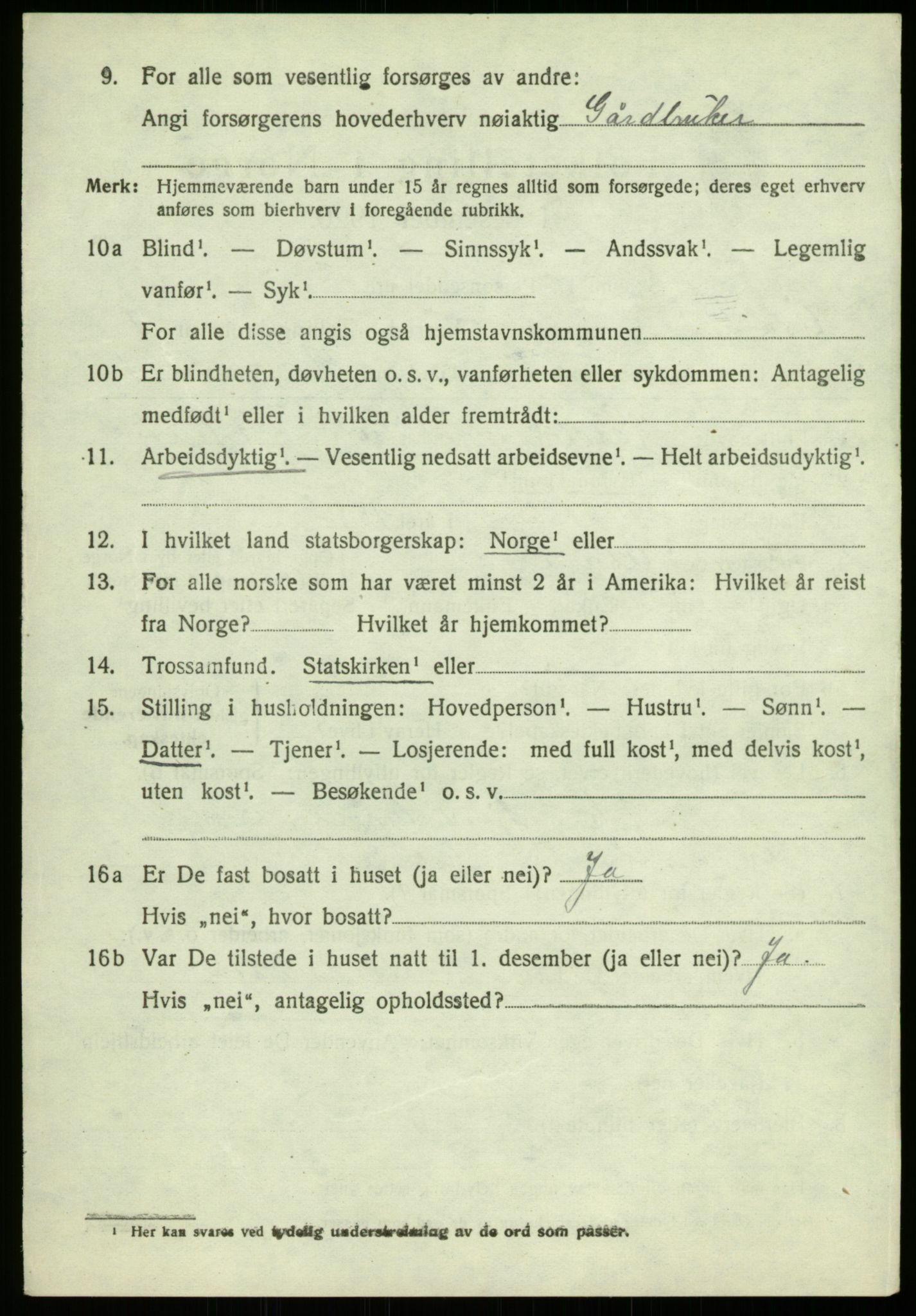 SAB, 1920 census for Åsane, 1920, p. 5466