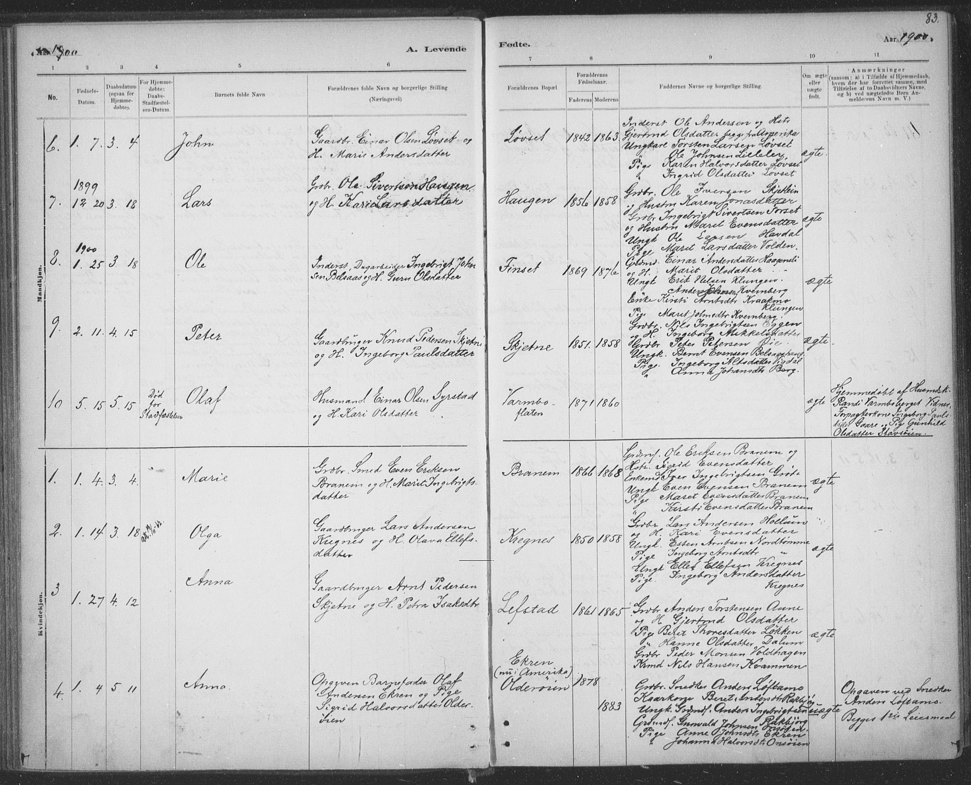 Ministerialprotokoller, klokkerbøker og fødselsregistre - Sør-Trøndelag, SAT/A-1456/691/L1085: Parish register (official) no. 691A17, 1887-1908, p. 83