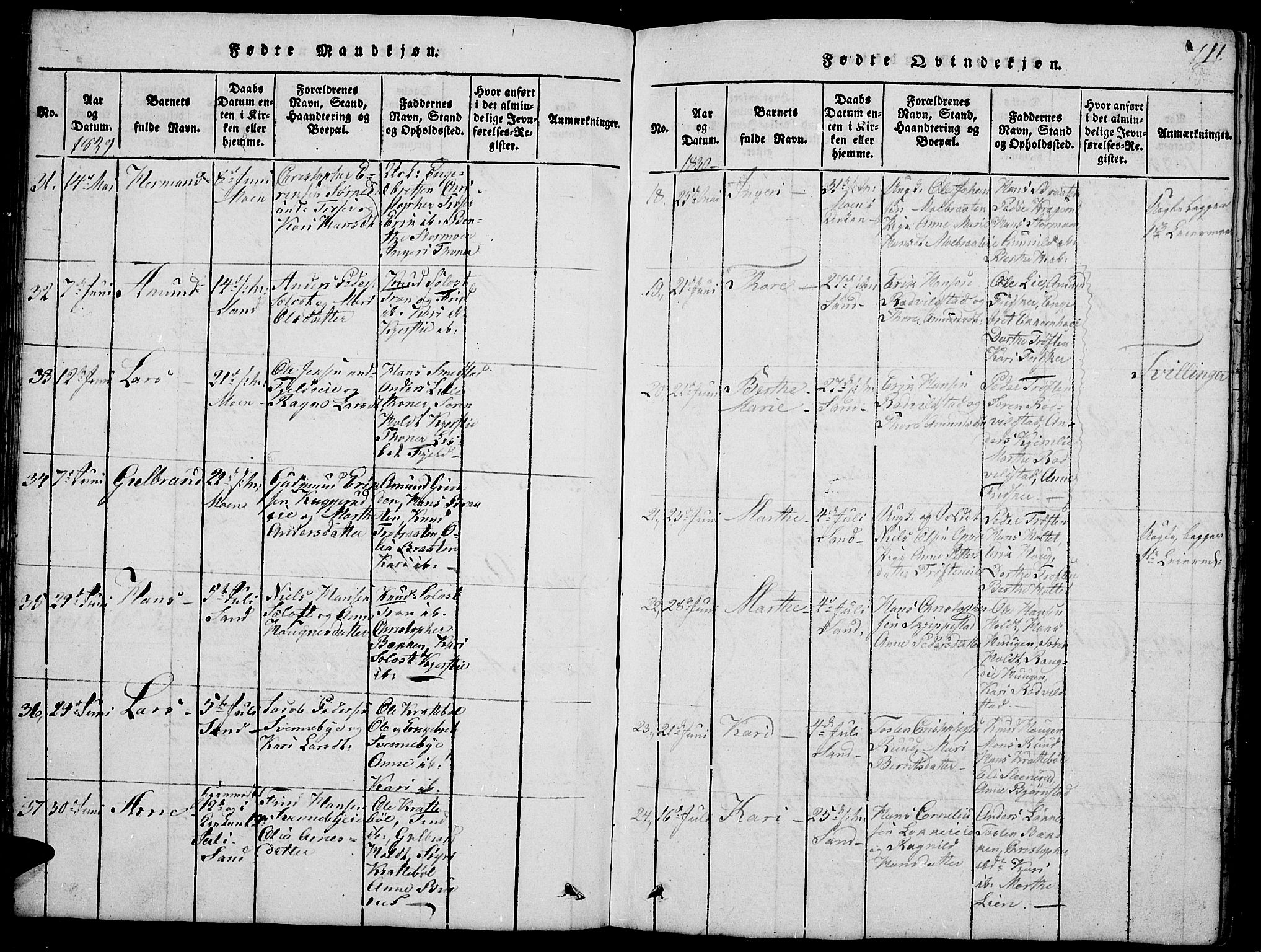 Nord-Odal prestekontor, AV/SAH-PREST-032/H/Ha/Hab/L0001: Parish register (copy) no. 1, 1819-1838, p. 74