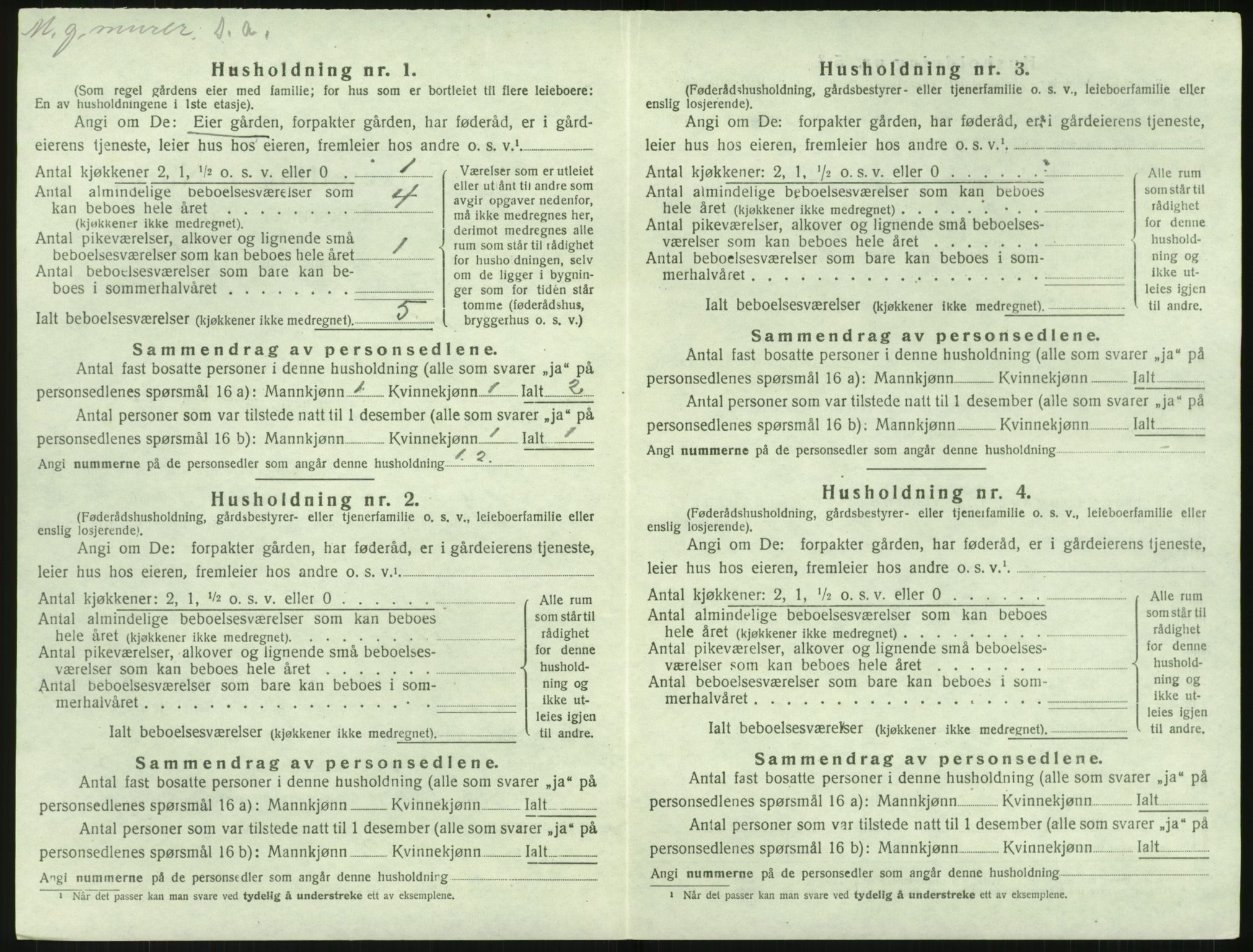 SAK, 1920 census for Holt, 1920, p. 1149