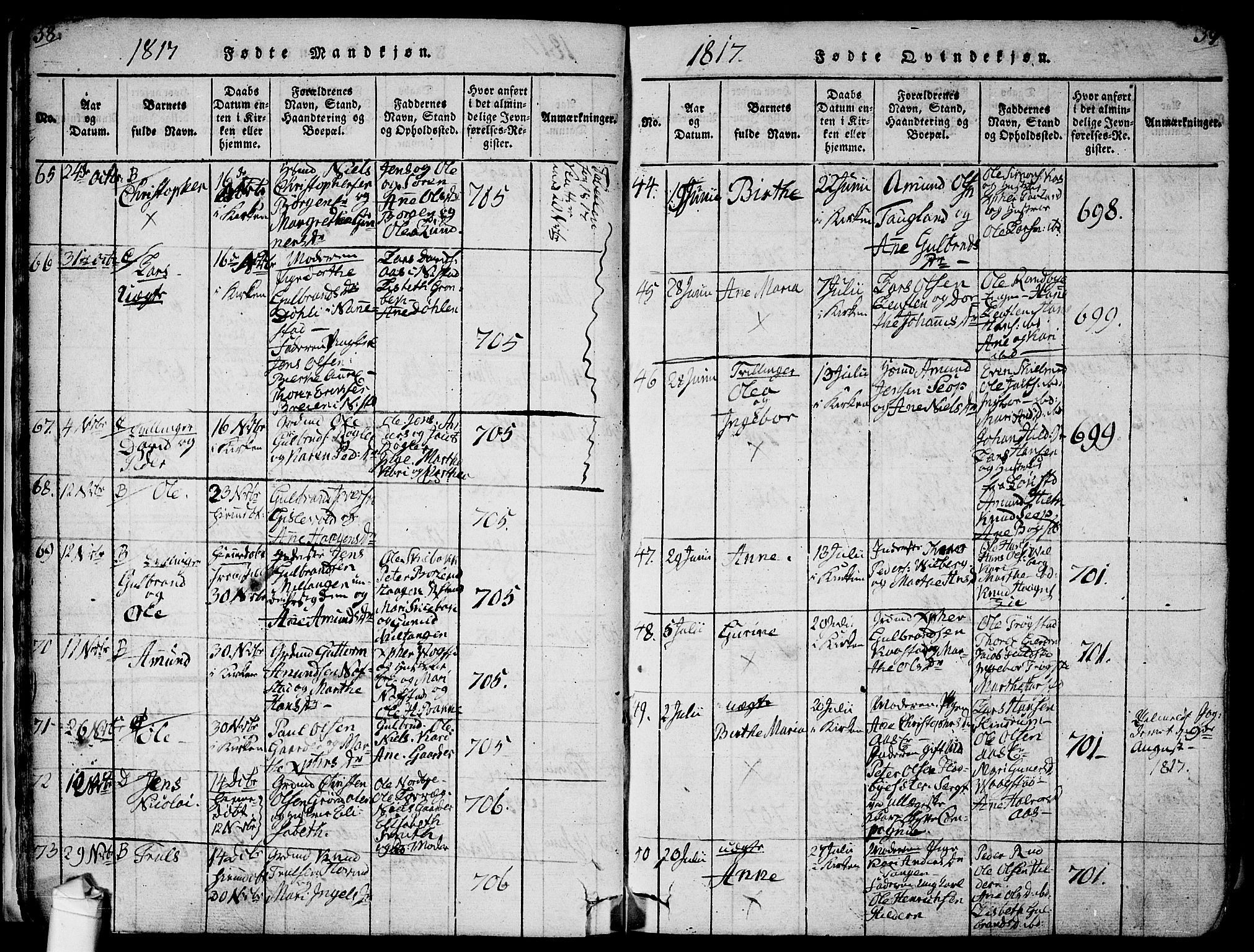 Ullensaker prestekontor Kirkebøker, SAO/A-10236a/F/Fa/L0013: Parish register (official) no. I 13, 1815-1835, p. 58-59