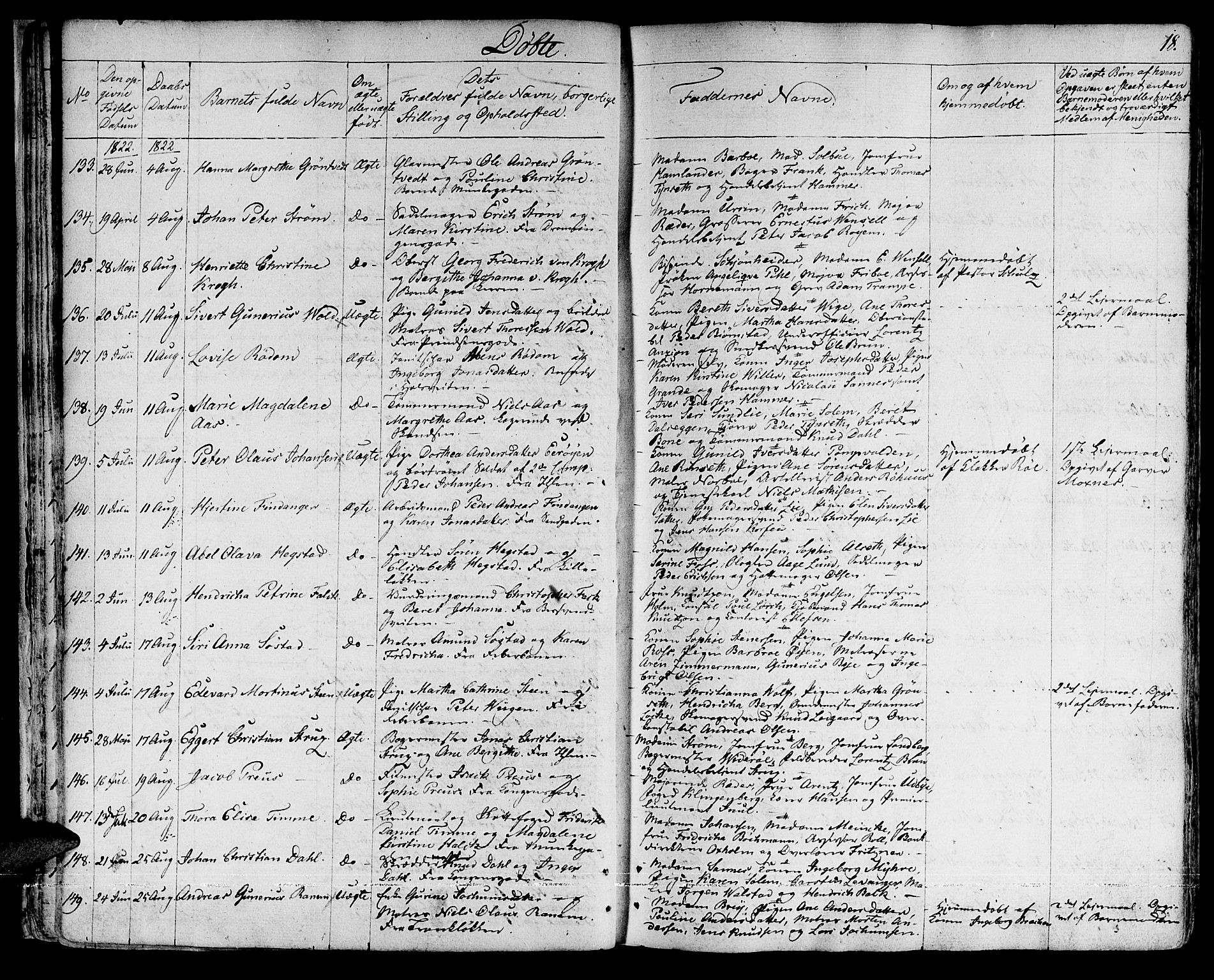Ministerialprotokoller, klokkerbøker og fødselsregistre - Sør-Trøndelag, SAT/A-1456/601/L0045: Parish register (official) no. 601A13, 1821-1831, p. 18