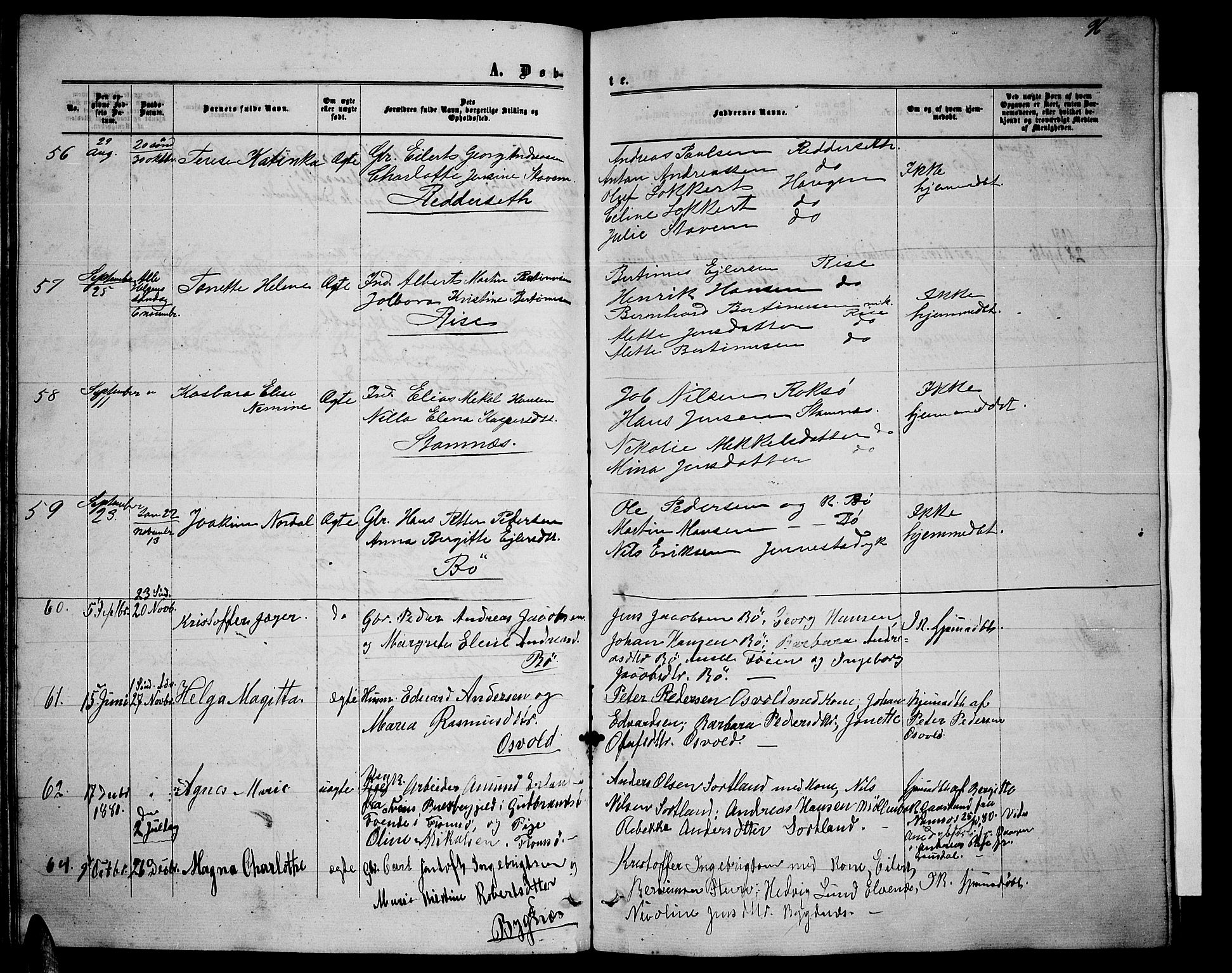 Ministerialprotokoller, klokkerbøker og fødselsregistre - Nordland, AV/SAT-A-1459/895/L1381: Parish register (copy) no. 895C03, 1864-1885, p. 96