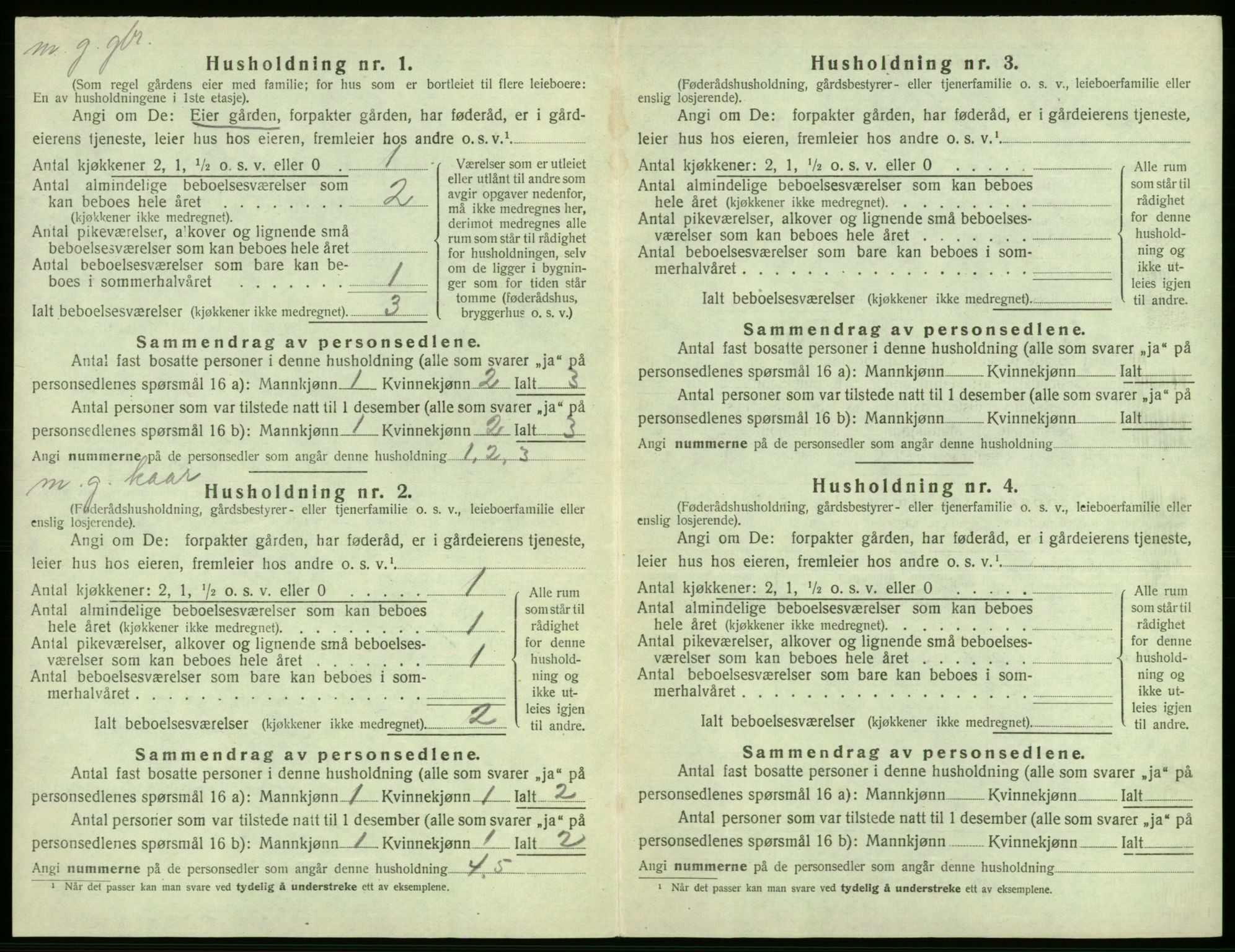 SAB, 1920 census for Fana, 1920, p. 350