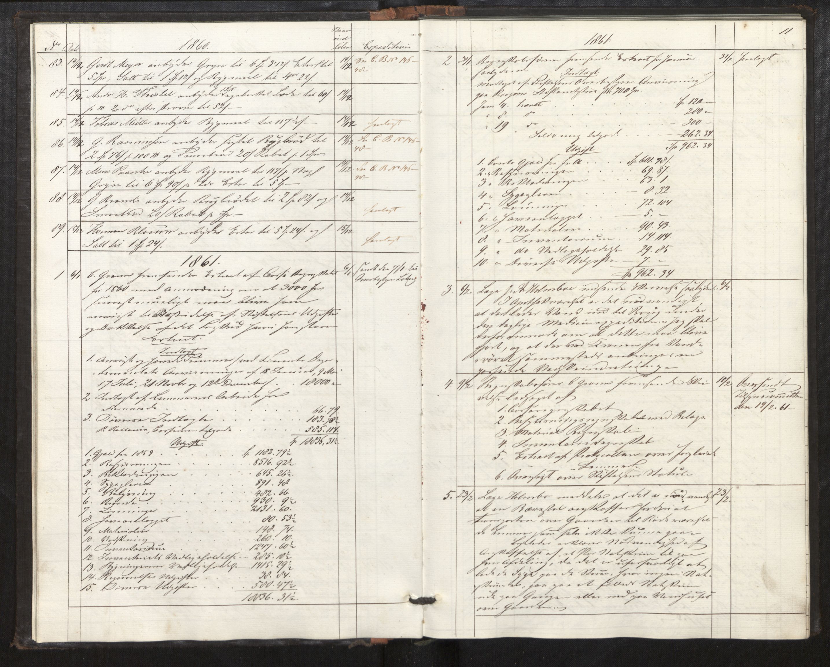 Lepraarkiver - Pleiestiftelsen for spedalske no.1, AV/SAB-A-60601/B.c/L0001: Journal, 1857-1882, p. 10b-11a