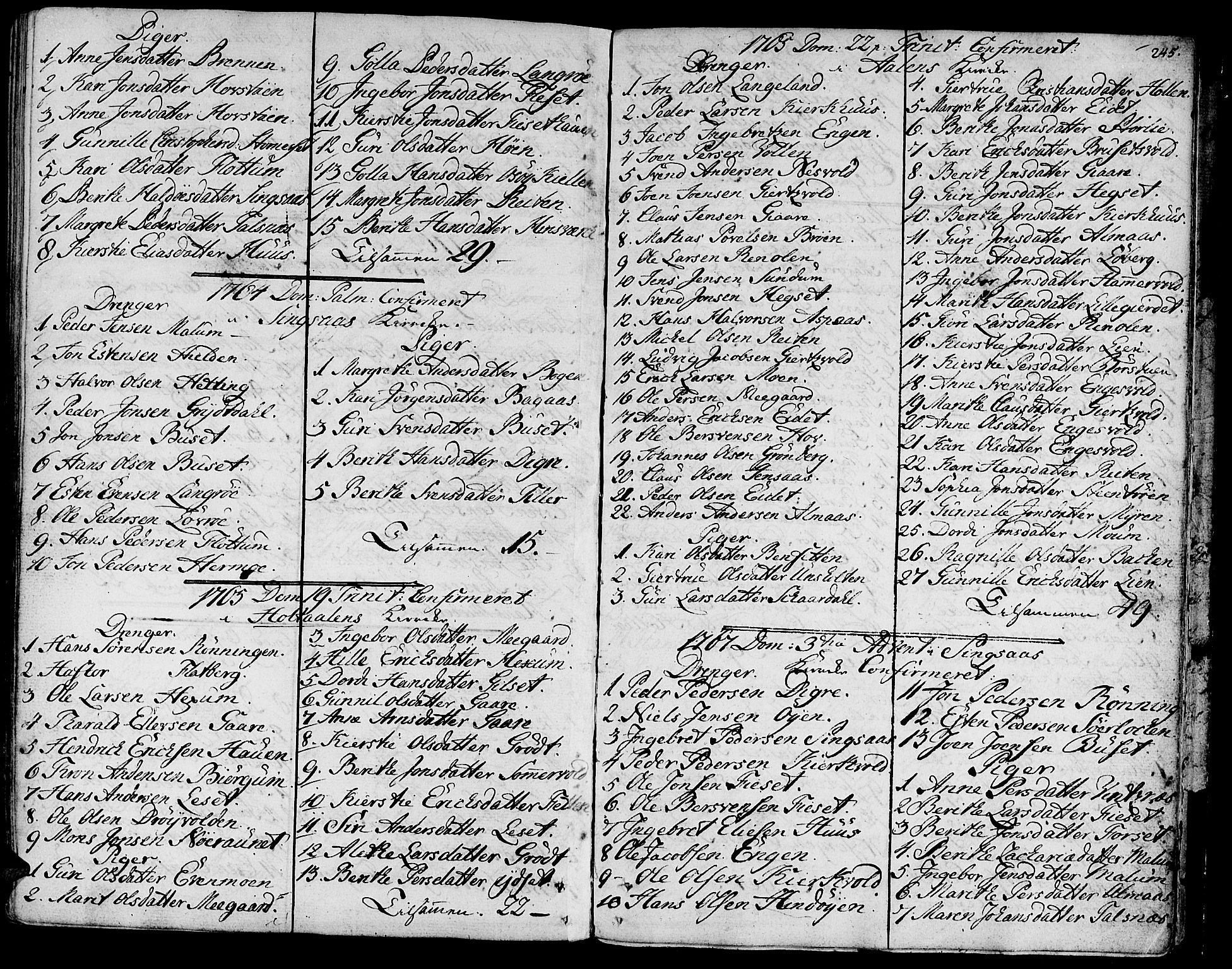 Ministerialprotokoller, klokkerbøker og fødselsregistre - Sør-Trøndelag, SAT/A-1456/685/L0952: Parish register (official) no. 685A01, 1745-1804, p. 245