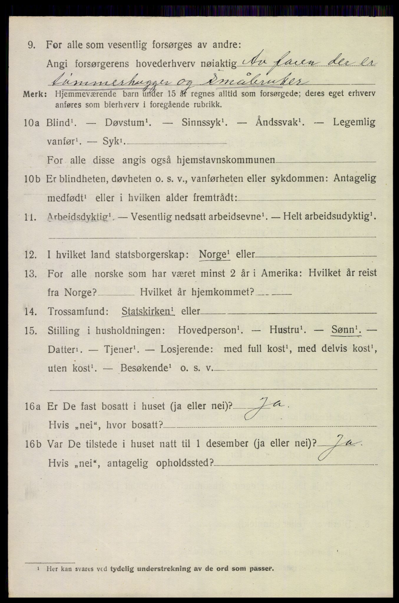 SAH, 1920 census for Elverum, 1920, p. 23613