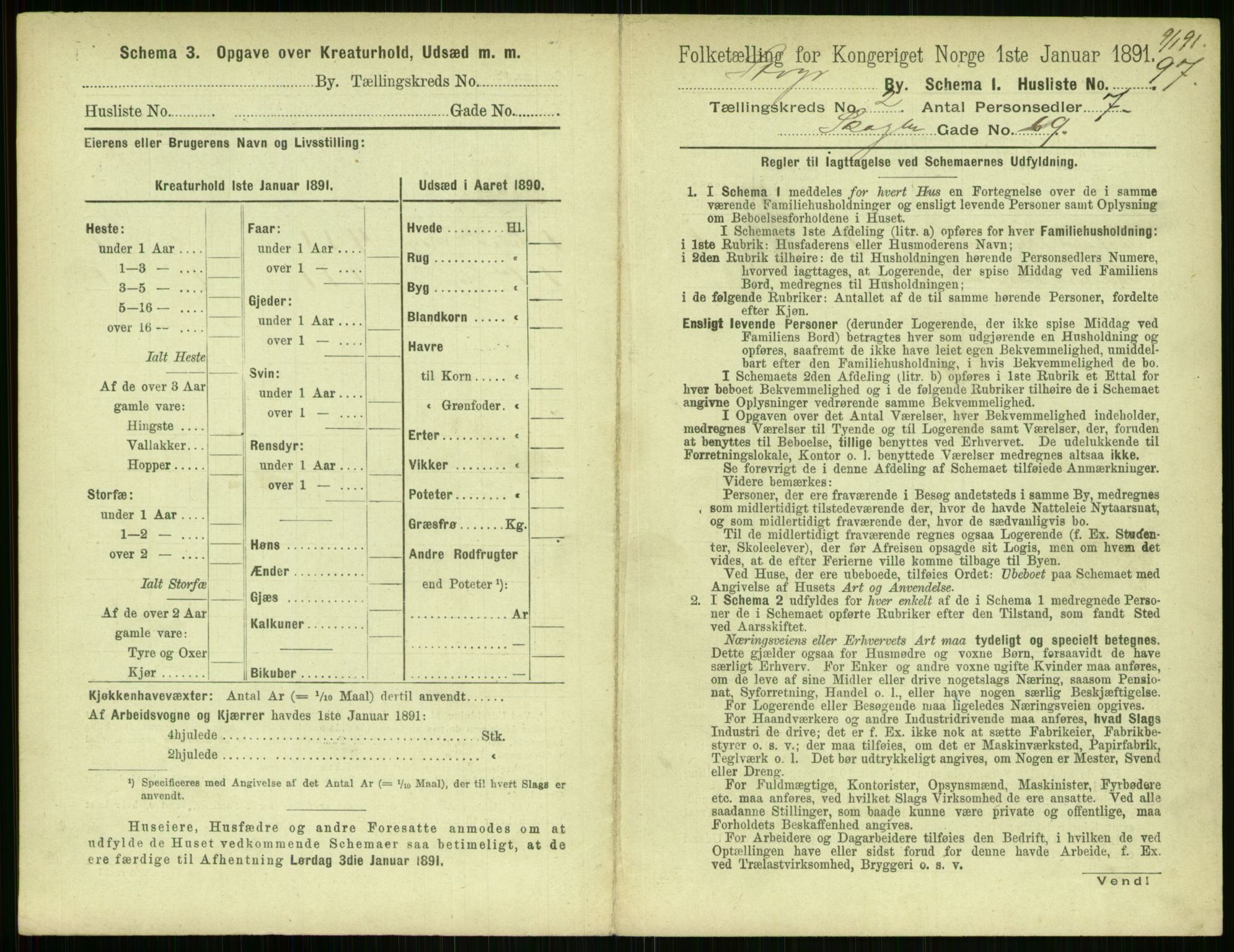 RA, 1891 census for 1103 Stavanger, 1891, p. 459