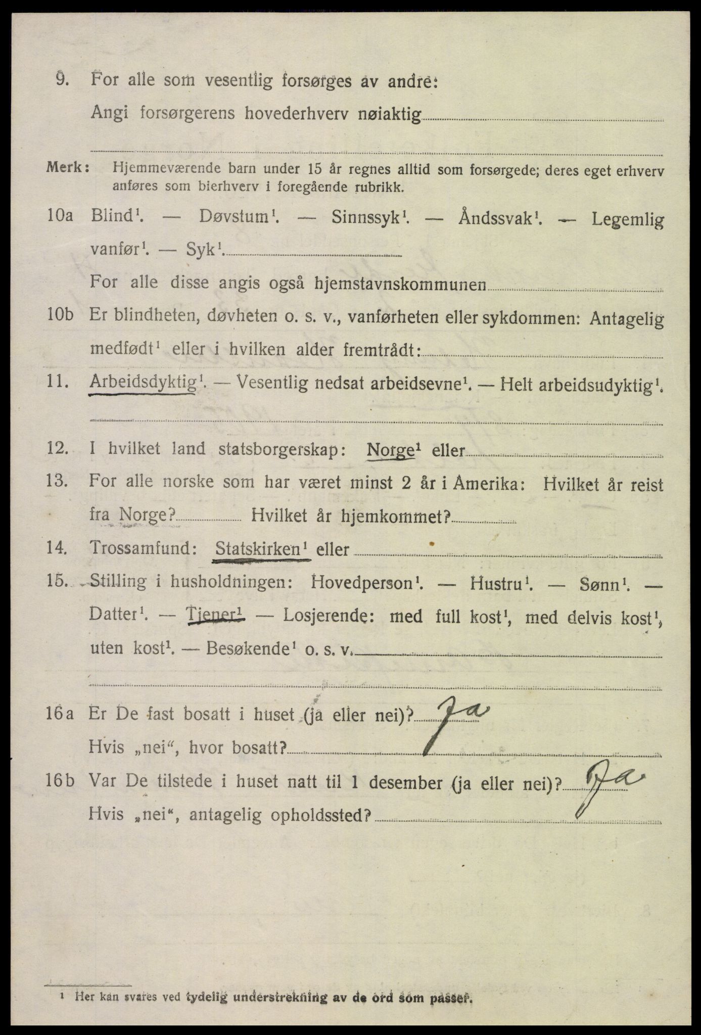 SAK, 1920 census for Eide, 1920, p. 1409