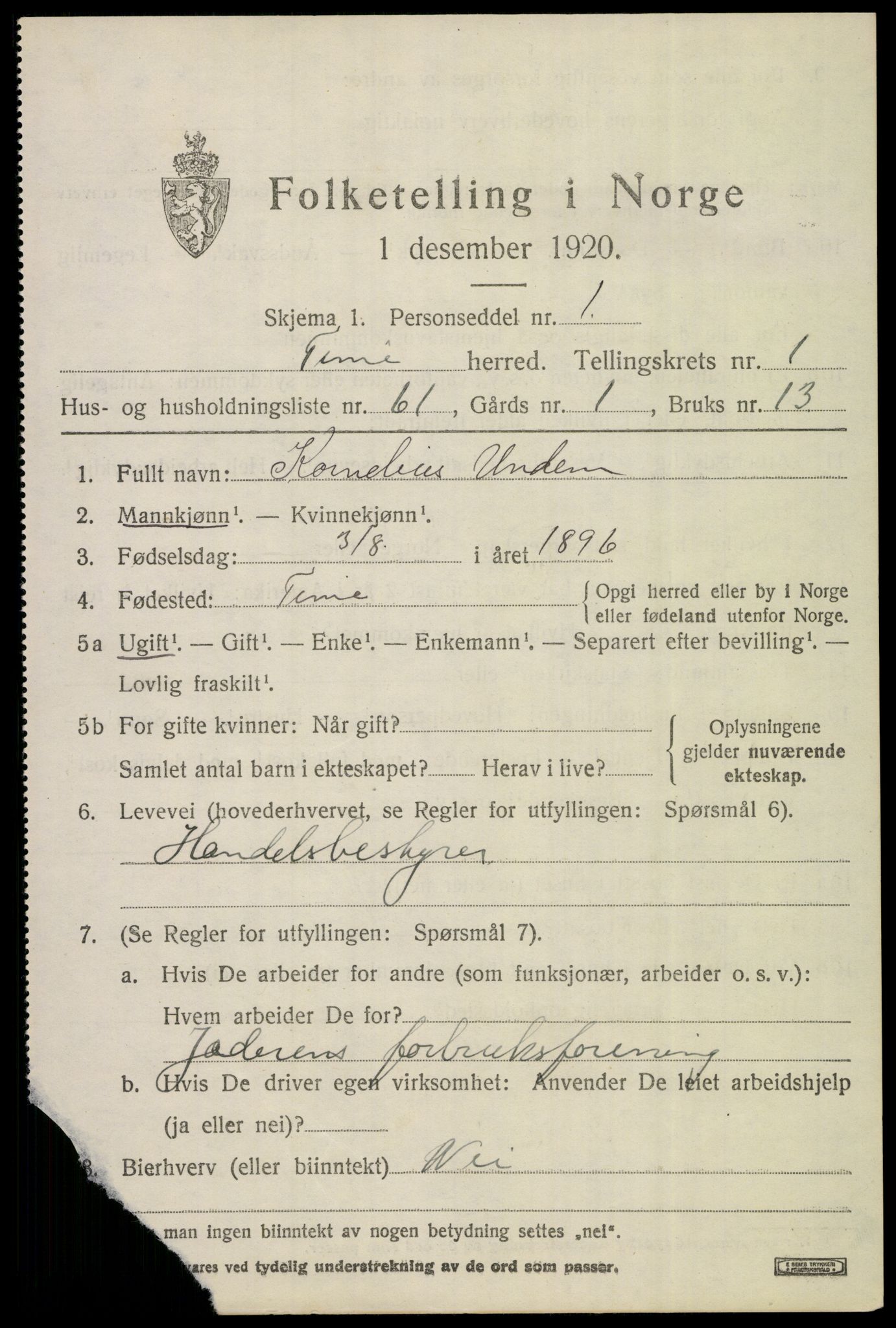 SAST, 1920 census for Time, 1920, p. 2037