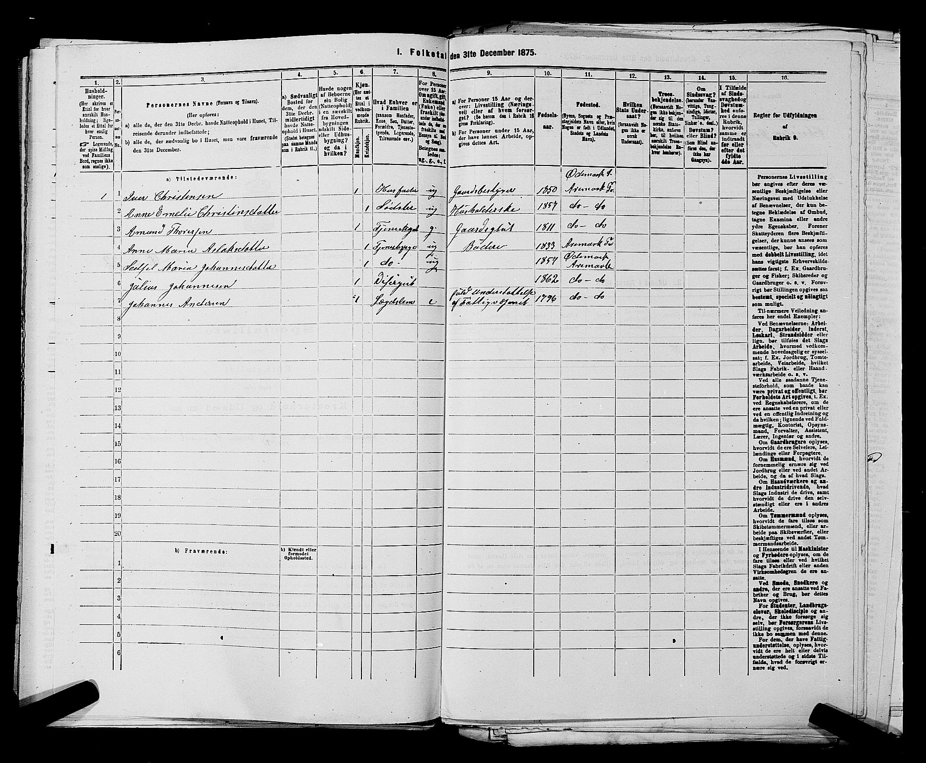 RA, 1875 census for 0118P Aremark, 1875, p. 861