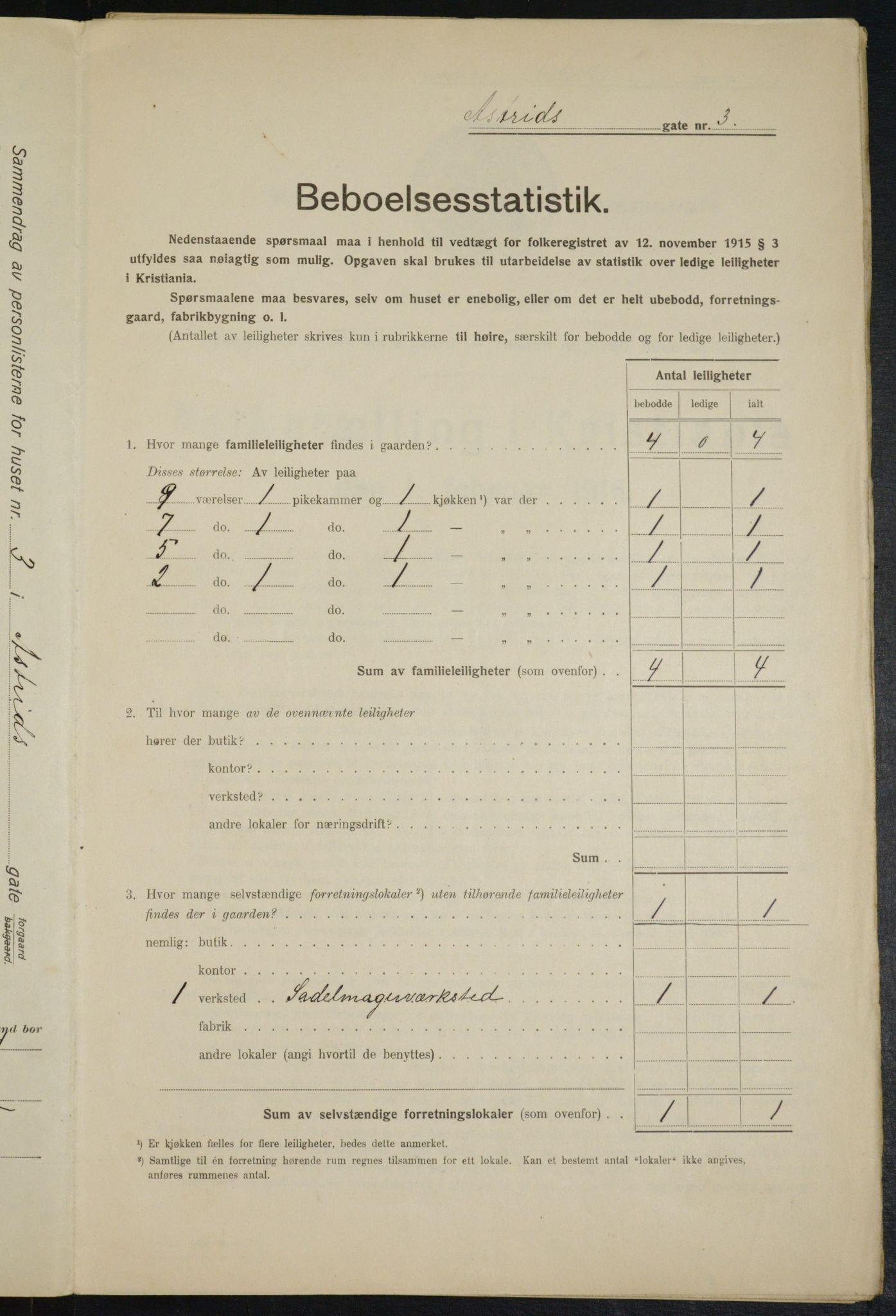 OBA, Municipal Census 1916 for Kristiania, 1916, p. 17202