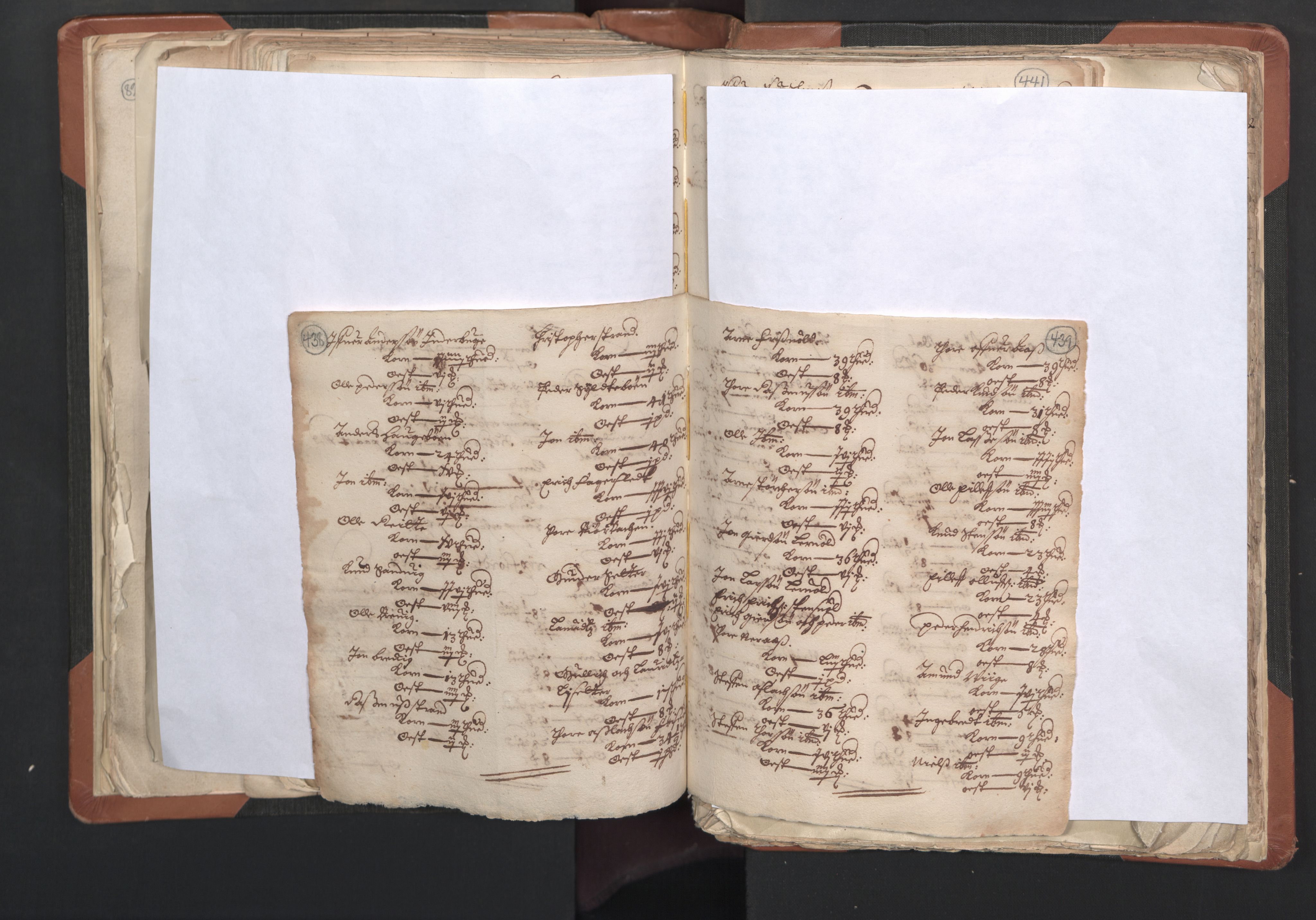 RA, Vicar's Census 1664-1666, no. 27: Romsdal deanery, 1664-1666, p. 438-439