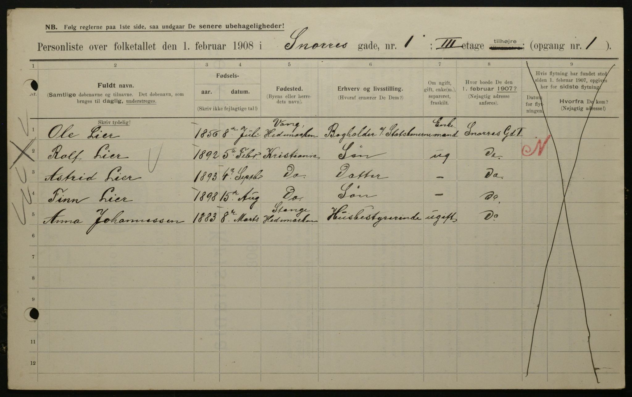 OBA, Municipal Census 1908 for Kristiania, 1908, p. 88281