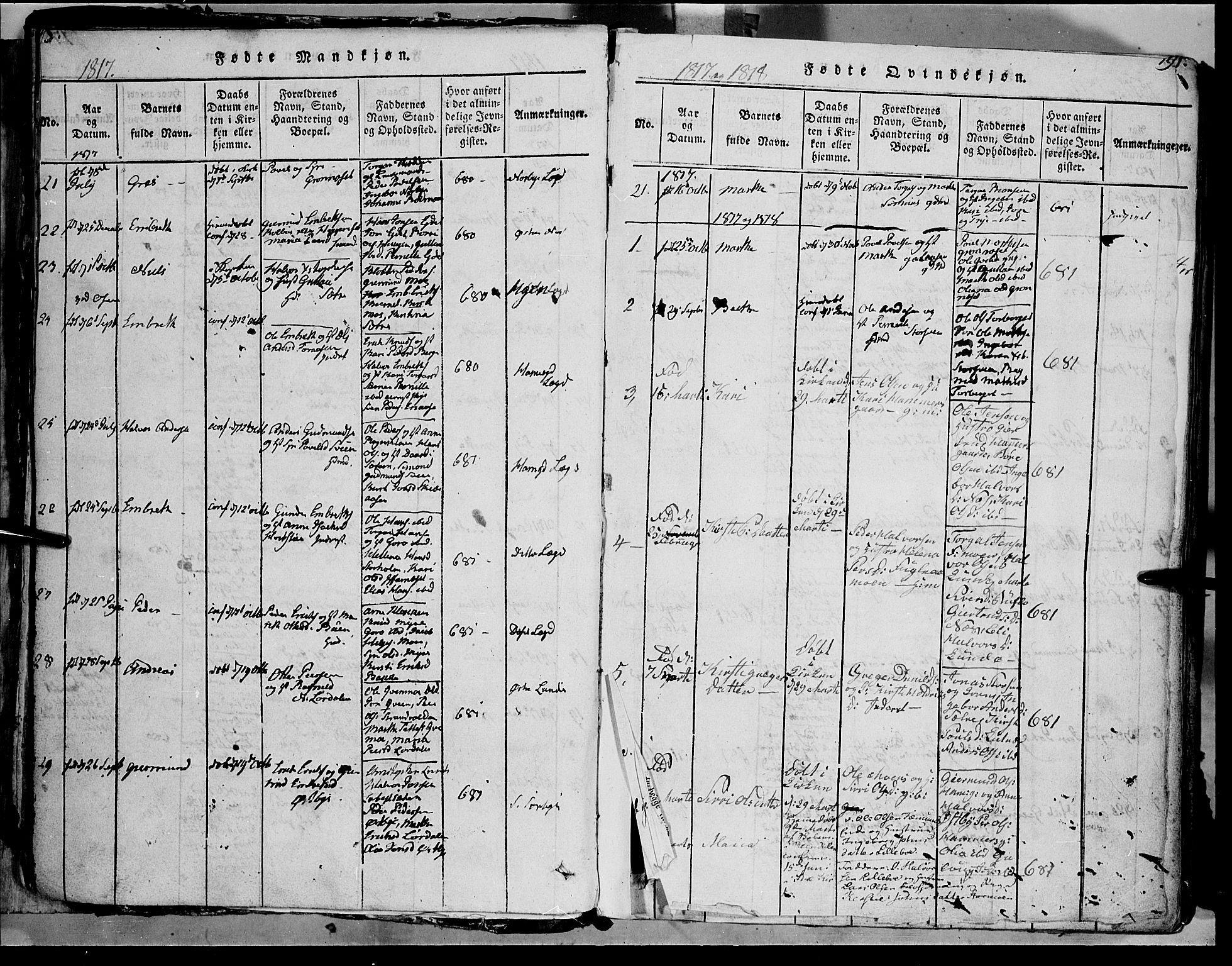 Trysil prestekontor, SAH/PREST-046/H/Ha/Haa/L0003: Parish register (official) no. 3 /1, 1814-1841, p. 18-19