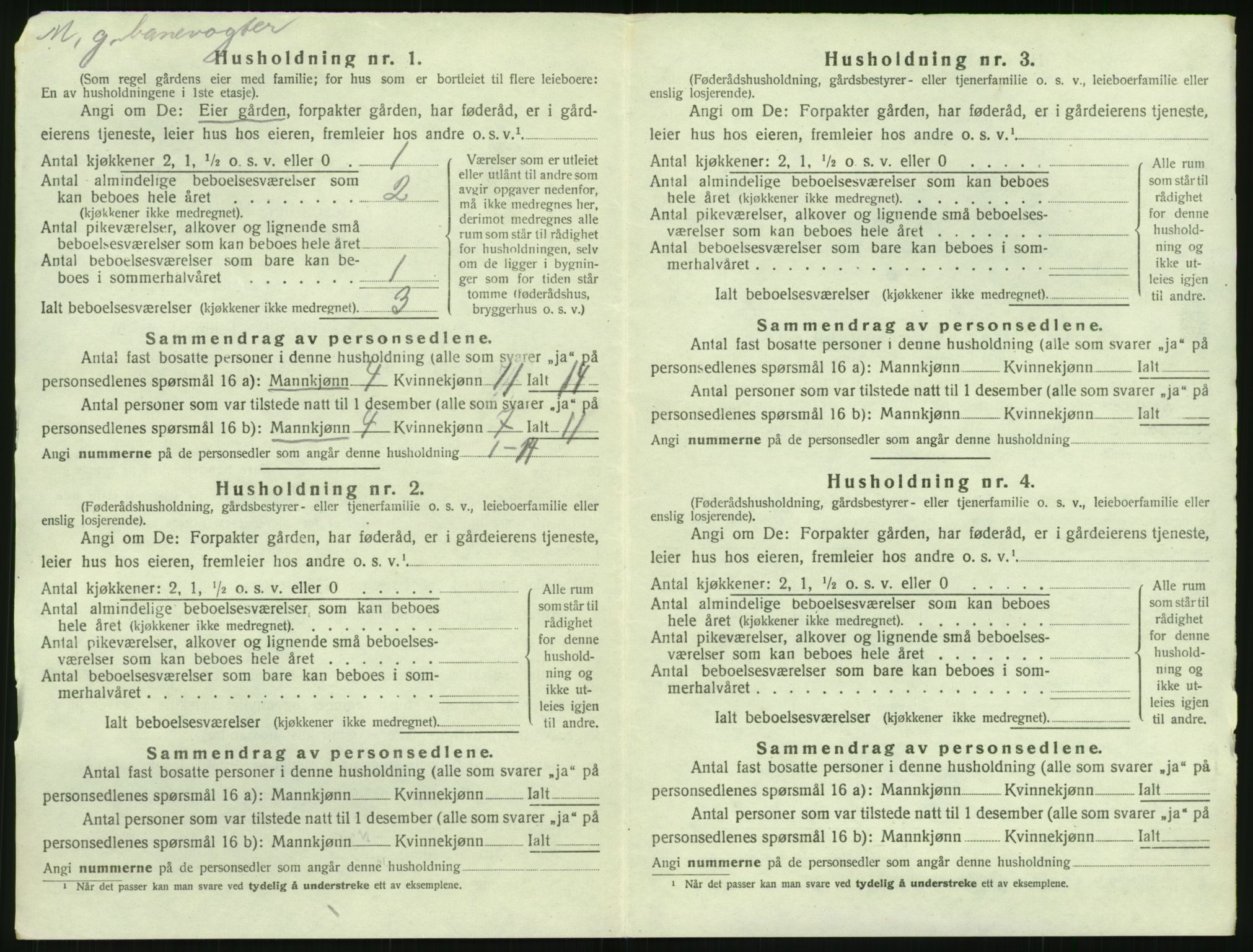 SAK, 1920 census for Øyestad, 1920, p. 137