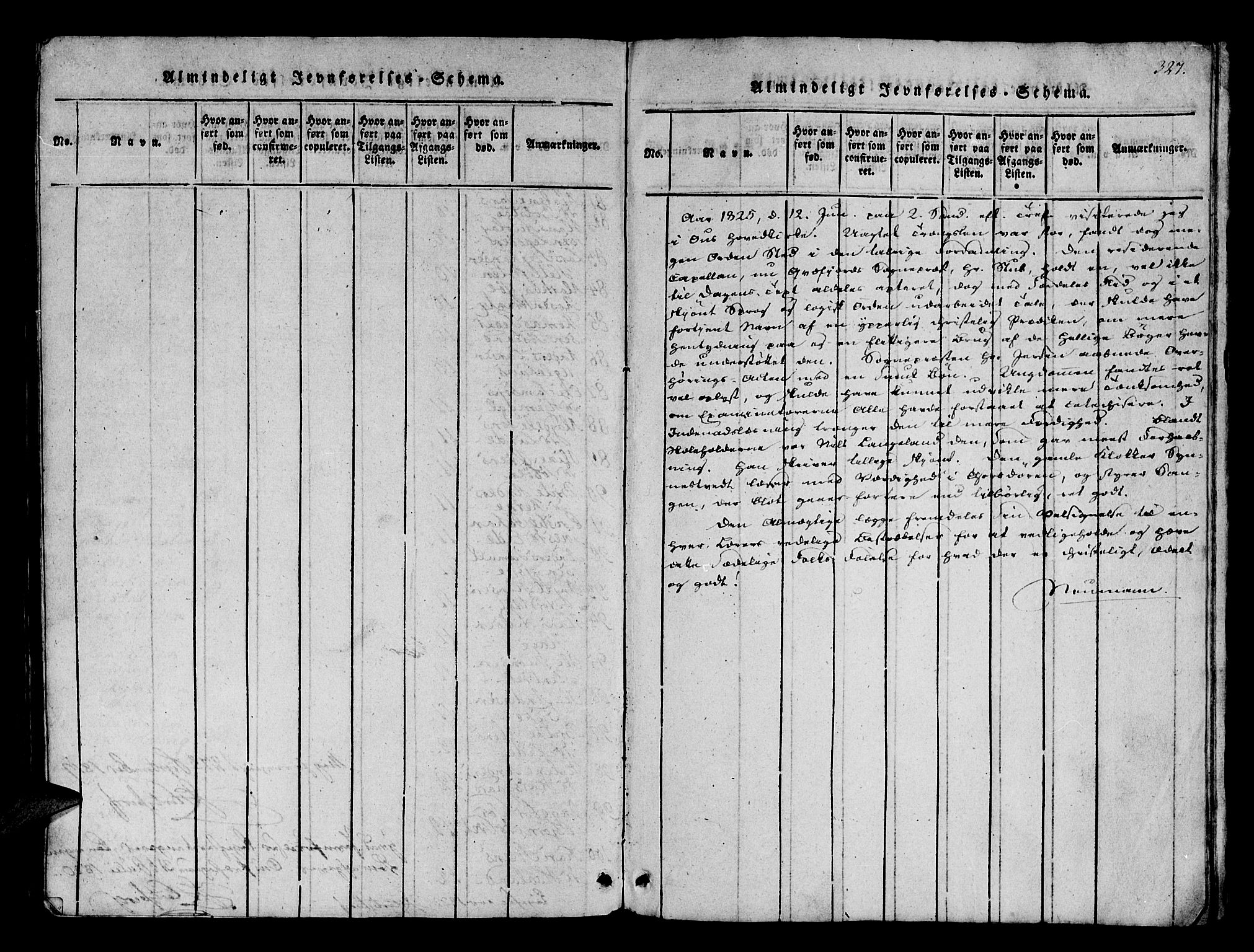 Os sokneprestembete, SAB/A-99929: Parish register (official) no. A 12, 1816-1825, p. 327