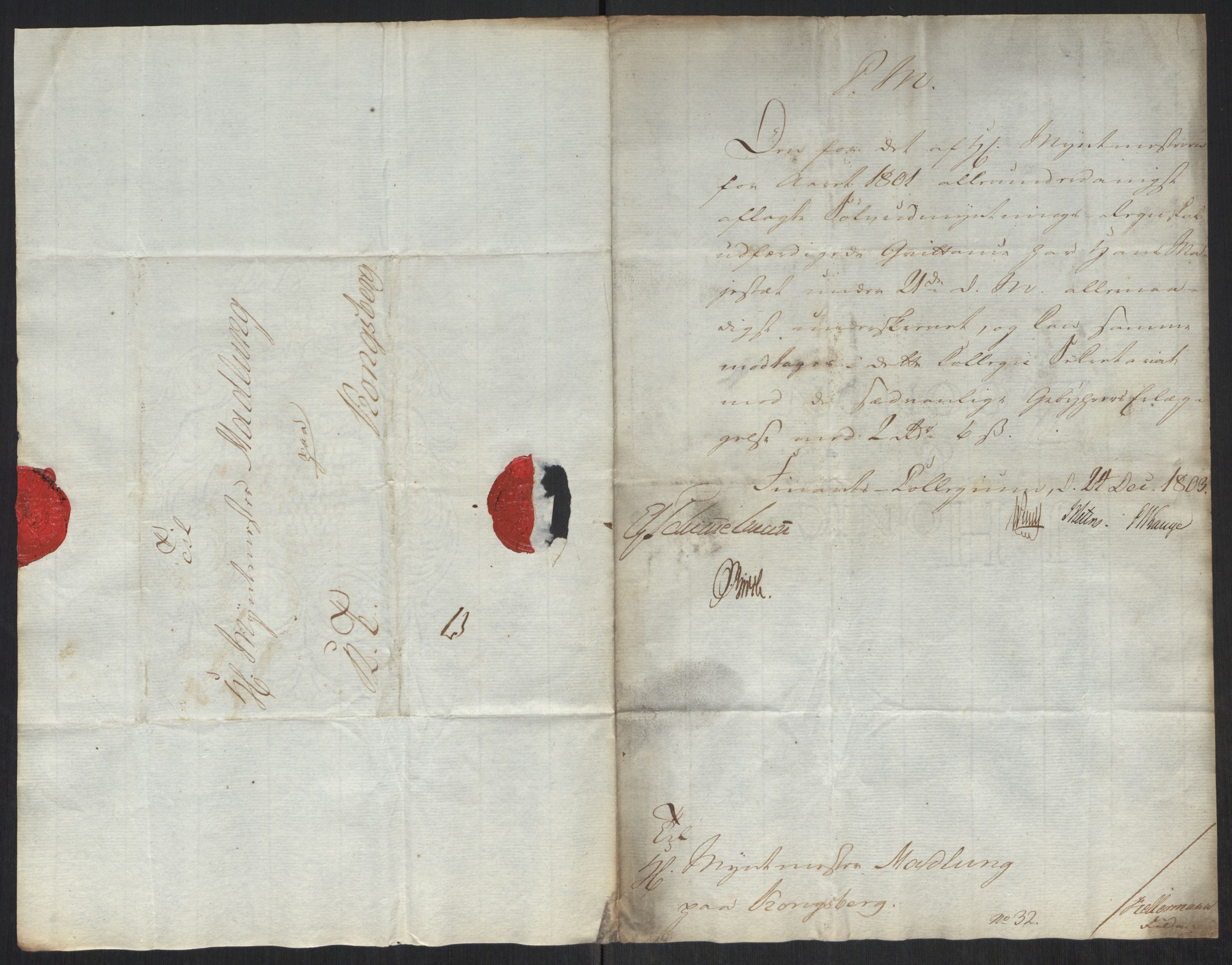 Rentekammeret inntil 1814, Realistisk ordnet avdeling, AV/RA-EA-4070/Oa/L0008: [Y6]: Embetsbrev til myntmesteren på Kongsberg (1797-1806 og 1808-1813), 1797-1813, p. 131