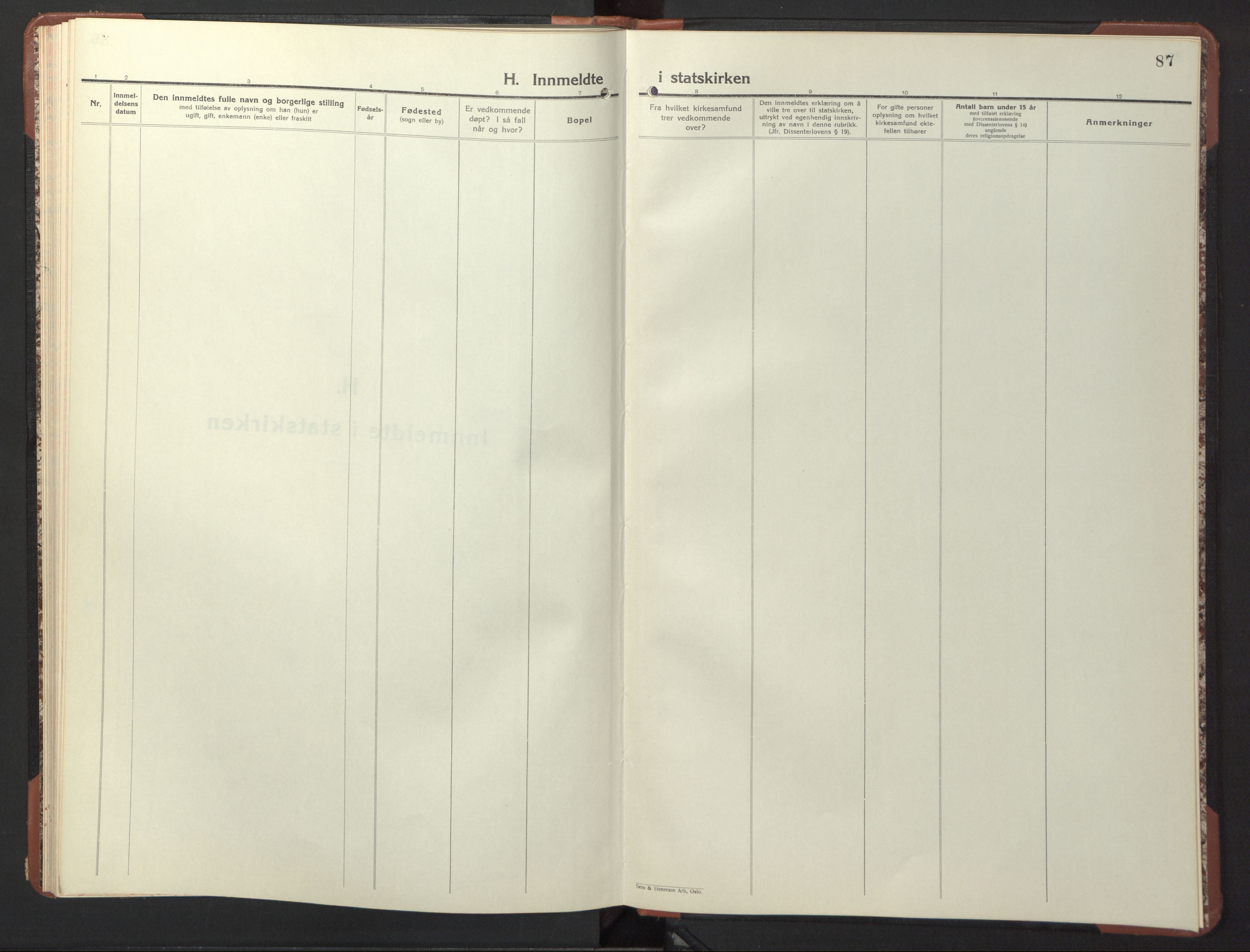 Ministerialprotokoller, klokkerbøker og fødselsregistre - Sør-Trøndelag, SAT/A-1456/617/L0433: Parish register (copy) no. 617C04, 1942-1947, p. 87