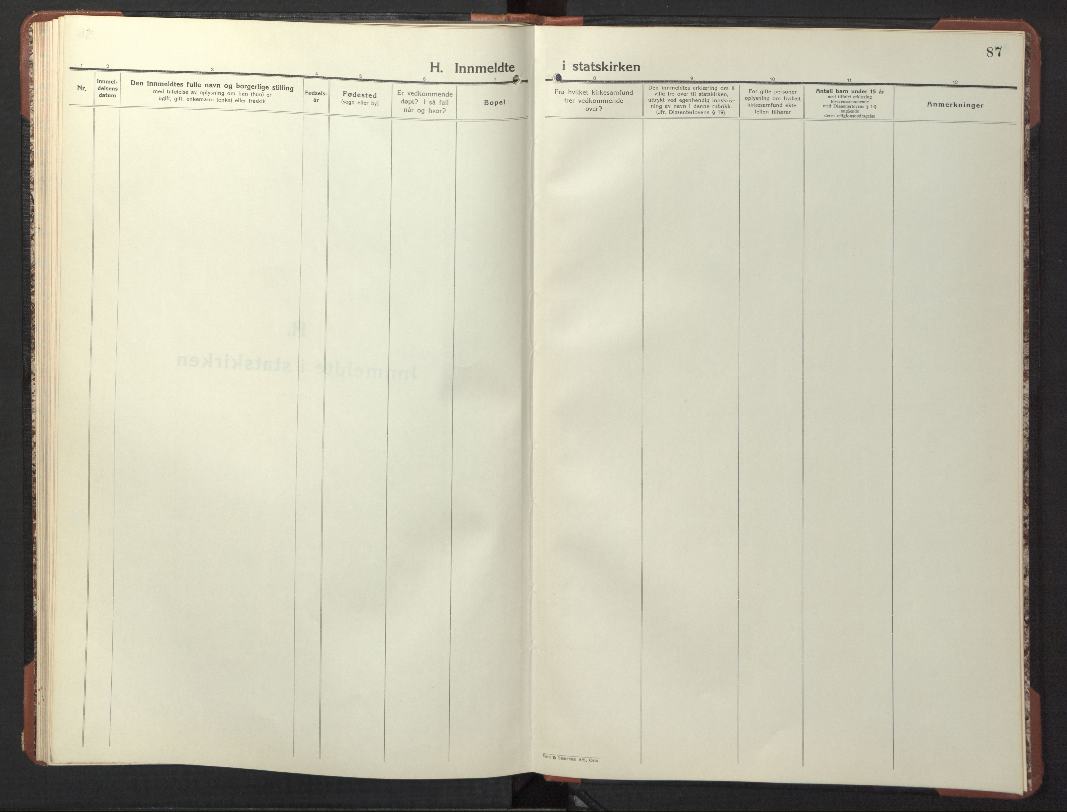 Ministerialprotokoller, klokkerbøker og fødselsregistre - Sør-Trøndelag, AV/SAT-A-1456/617/L0433: Parish register (copy) no. 617C04, 1942-1947, p. 87