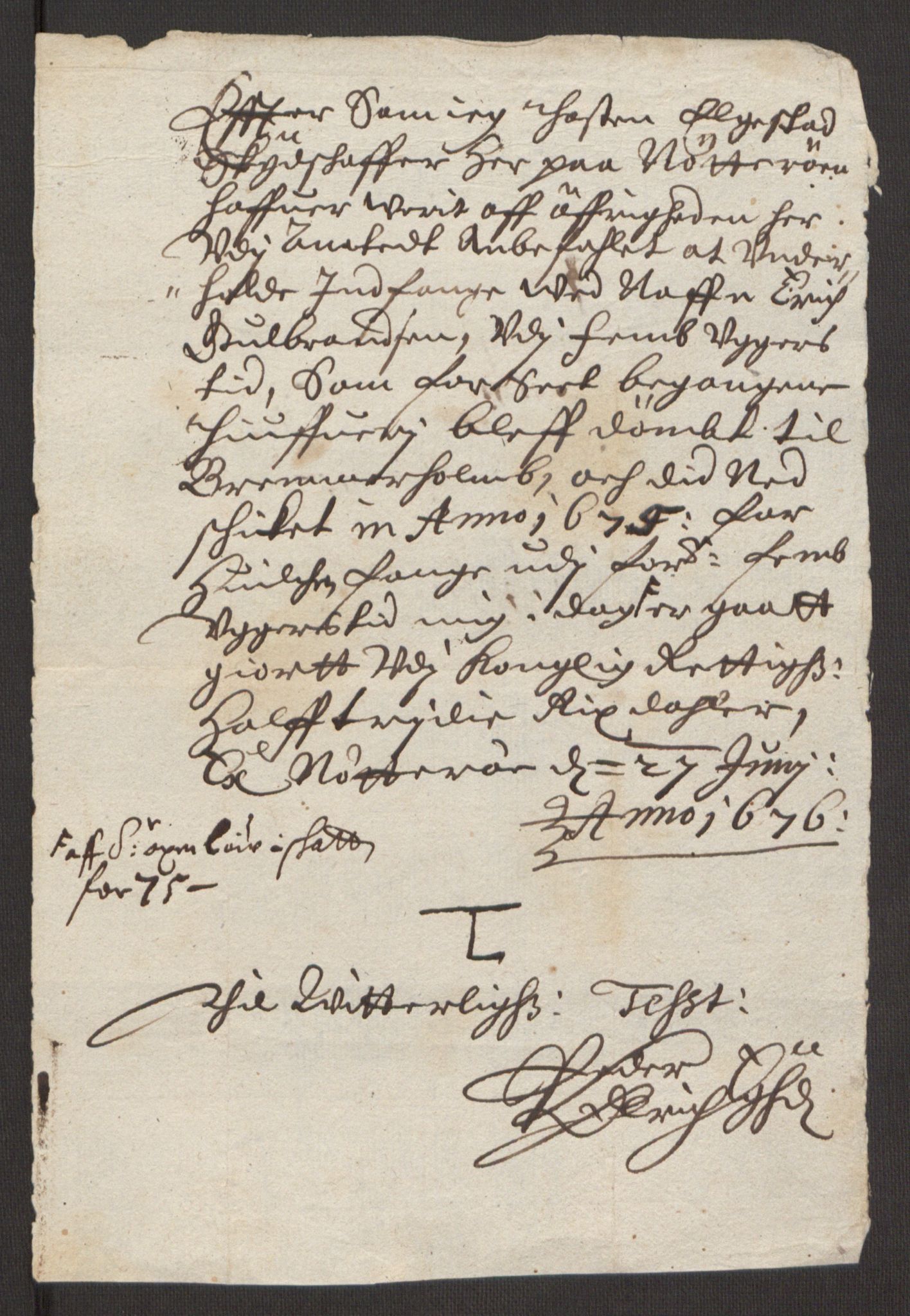 Rentekammeret inntil 1814, Reviderte regnskaper, Fogderegnskap, AV/RA-EA-4092/R32/L1844: Fogderegnskap Jarlsberg grevskap, 1674-1675, p. 248